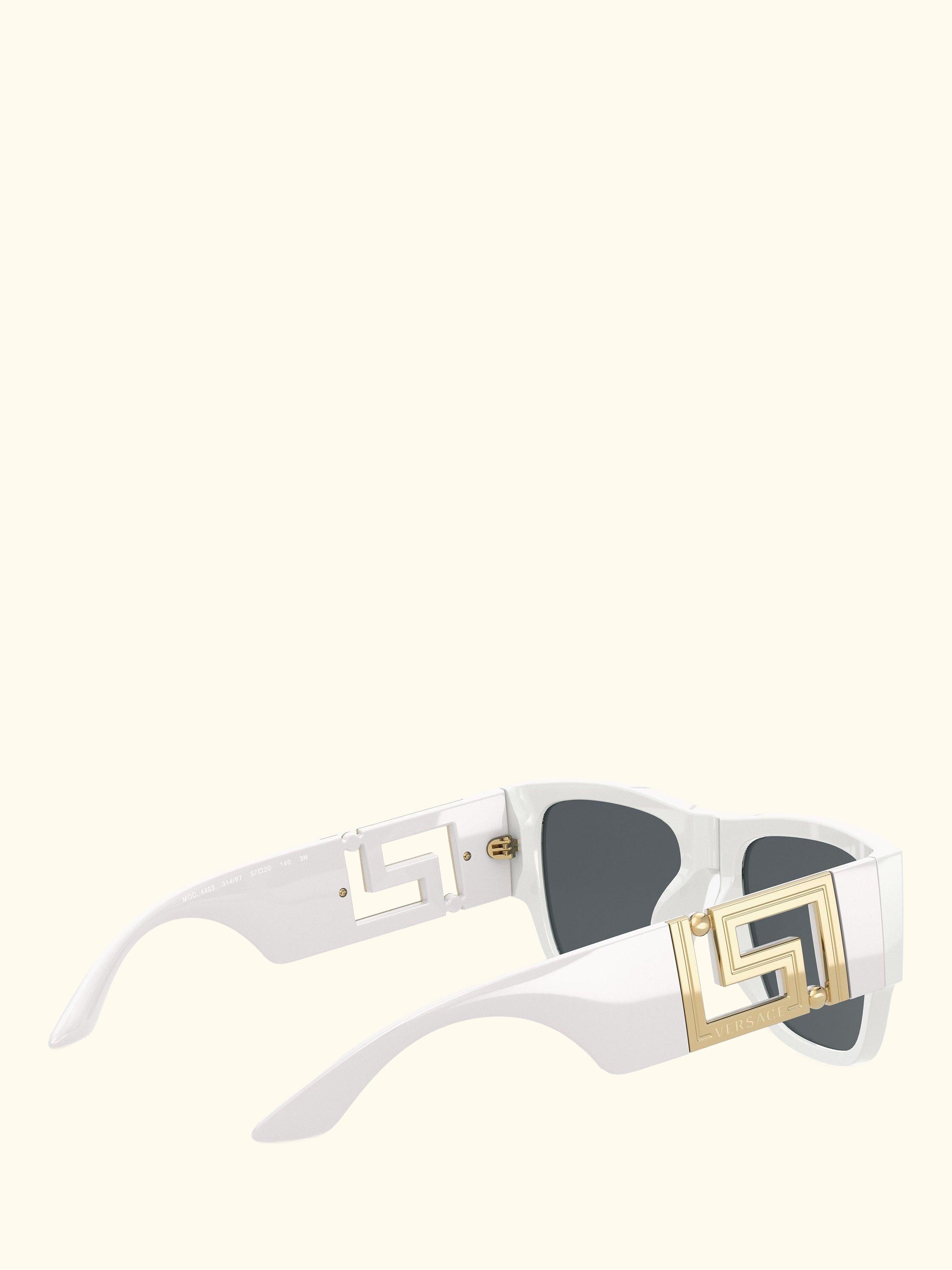 VE4403 Men's Rectangular Sunglasses, White