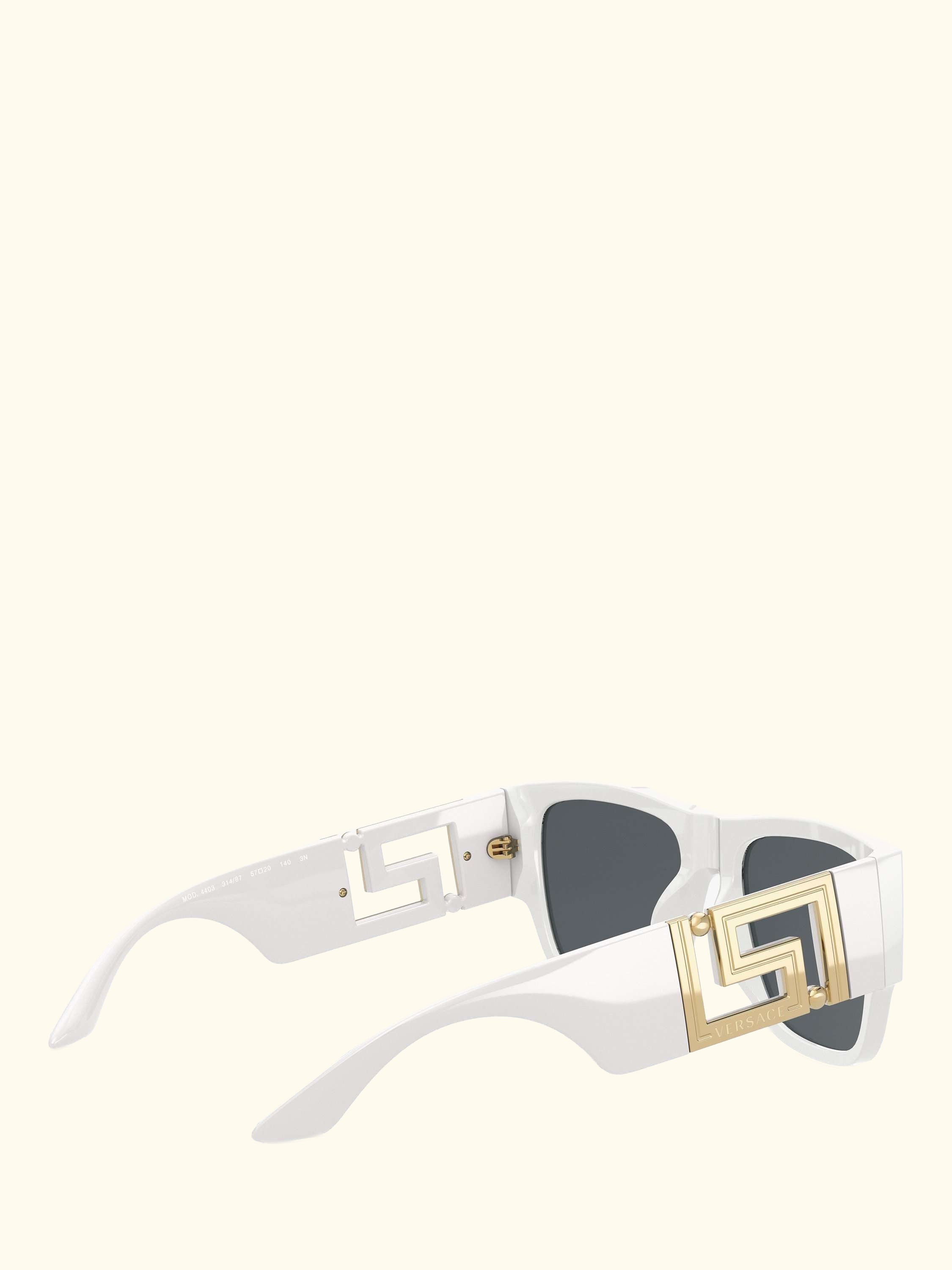 VE4403 Men's Rectangular Sunglasses, White