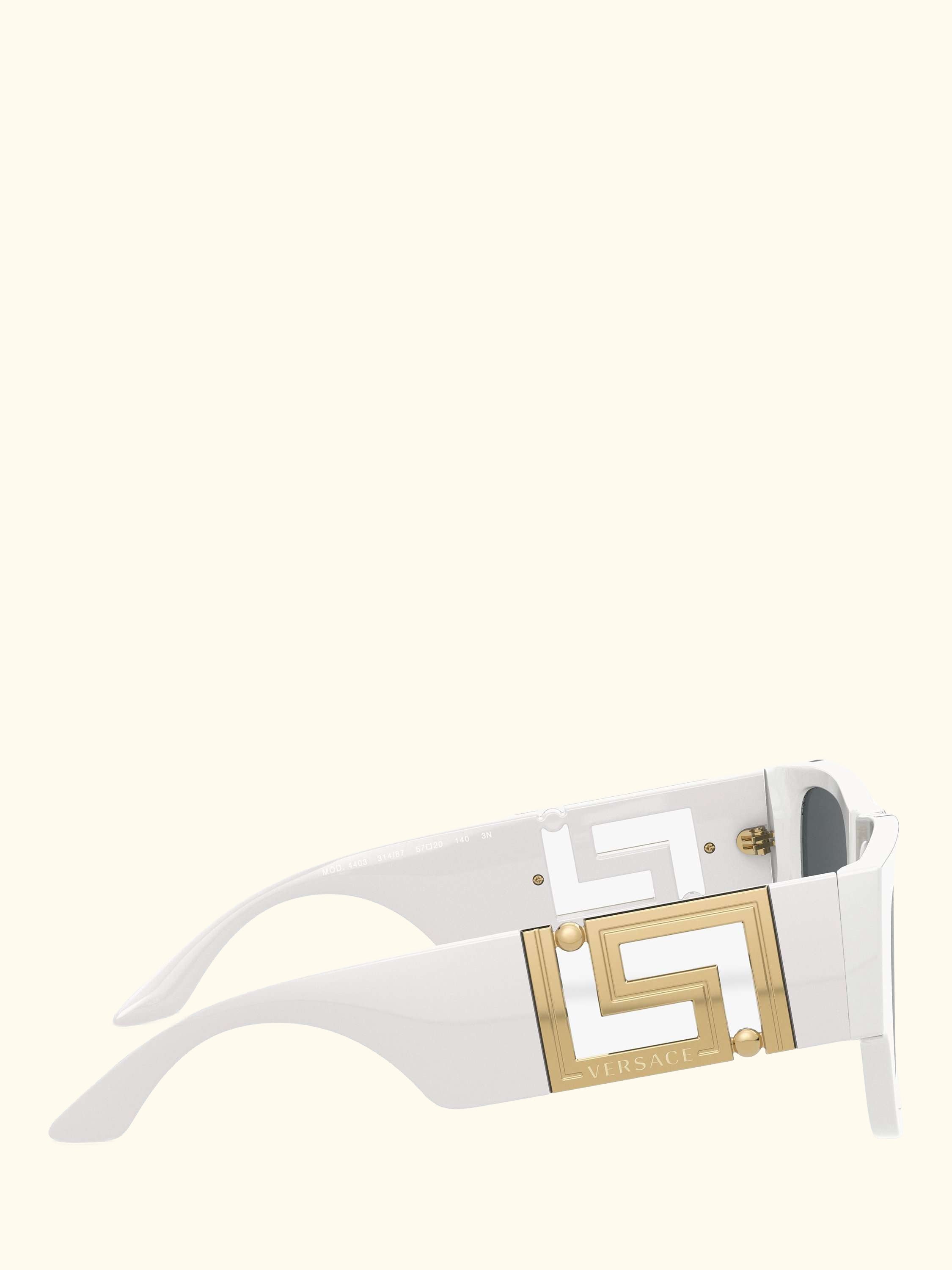 VE4403 Men's Rectangular Sunglasses, White