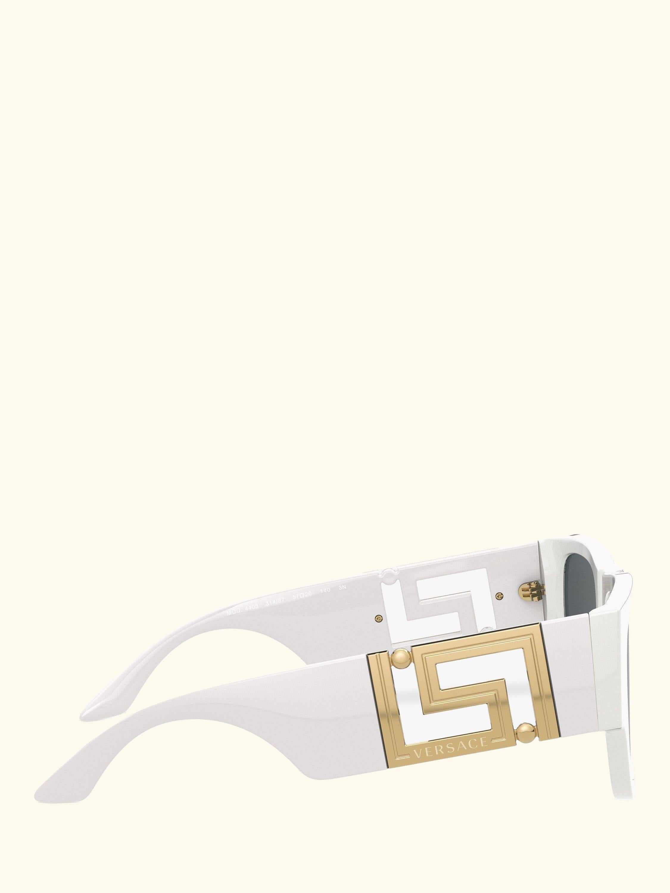 VE4403 Men's Rectangular Sunglasses, White
