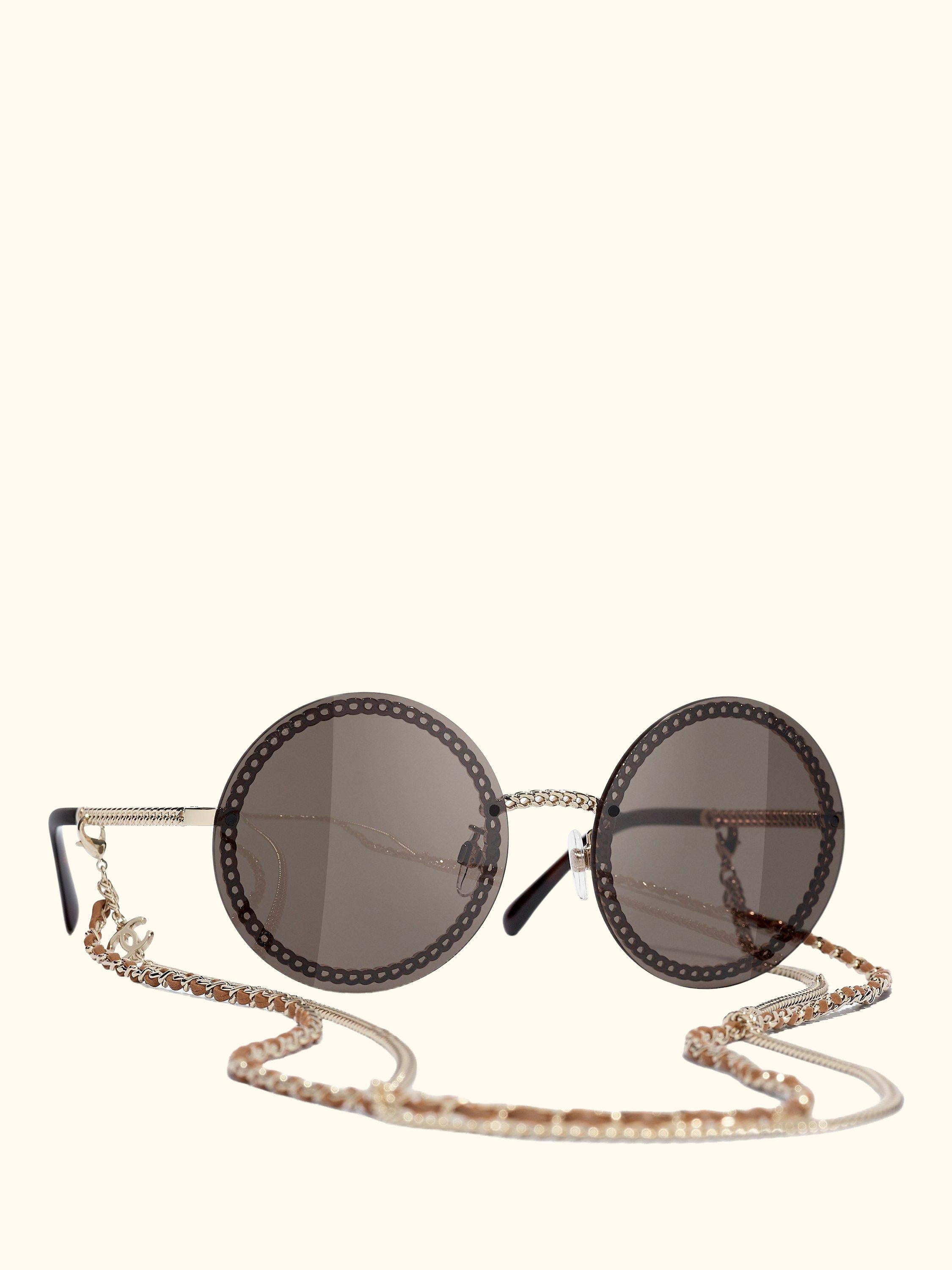 Round Sunglasses CH4245 Pale Gold/Brown