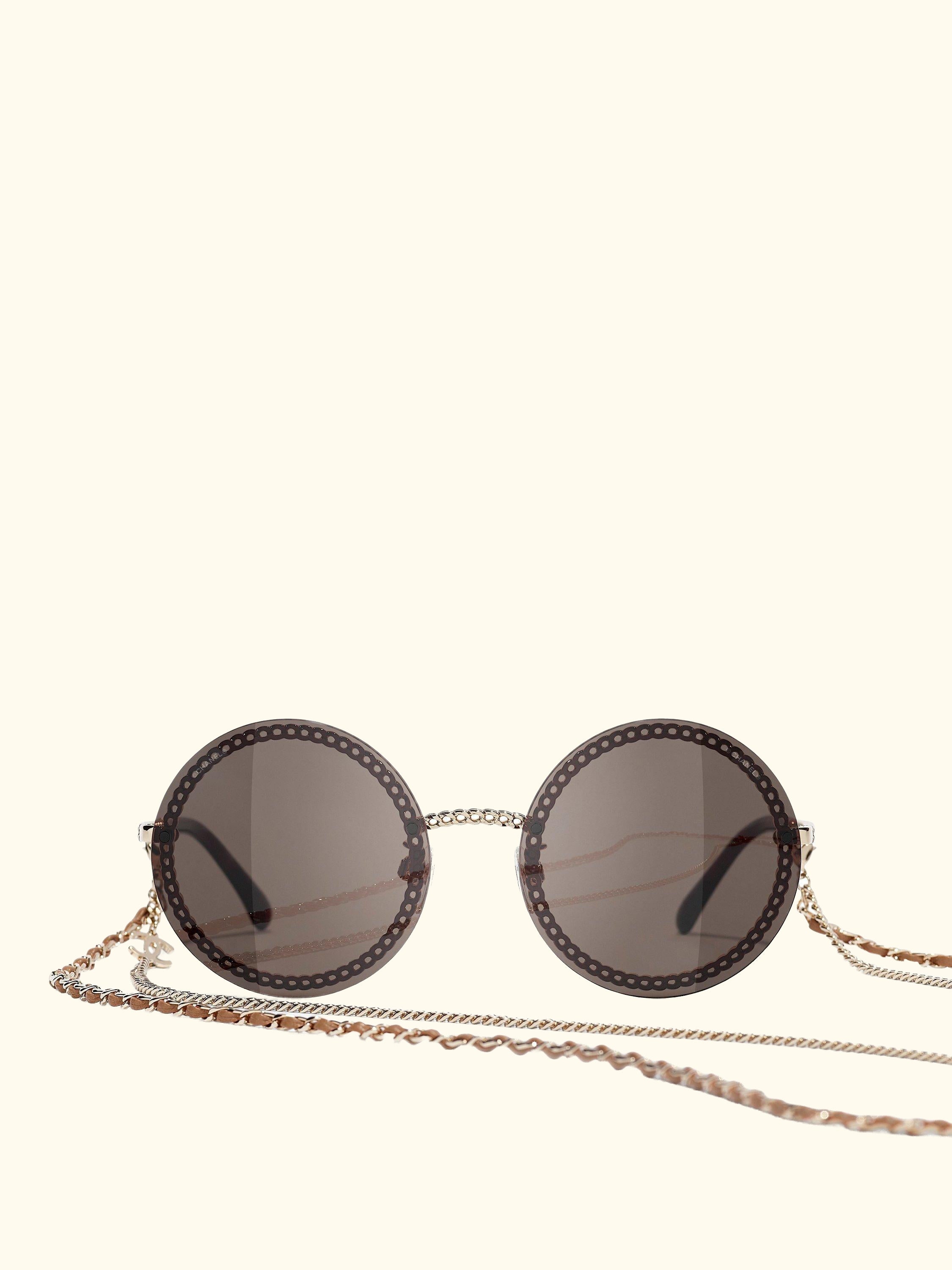 Round Sunglasses CH4245 Pale Gold/Brown
