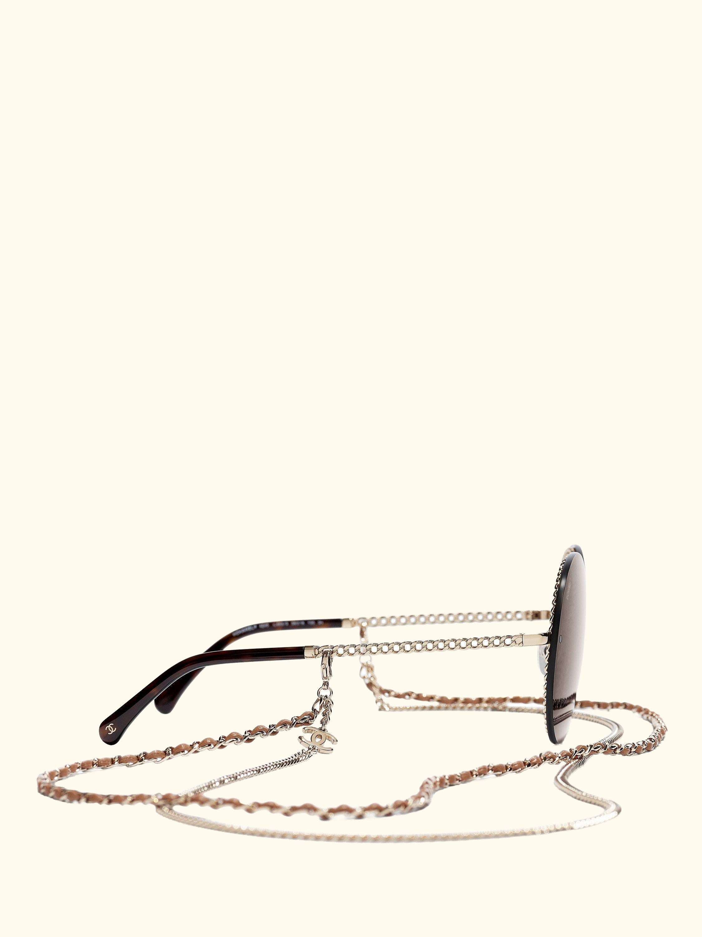 Round Sunglasses CH4245 Pale Gold/Brown