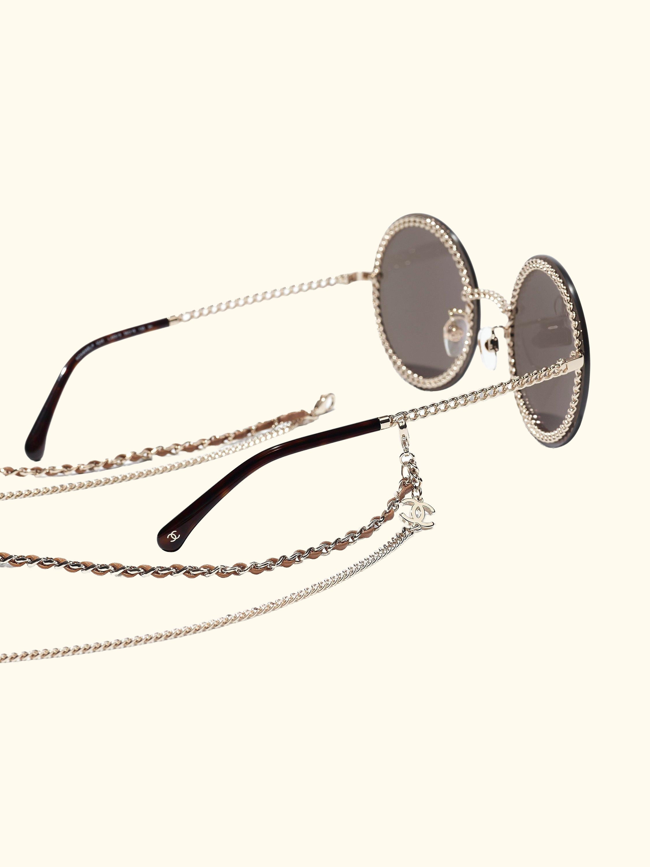 Round Sunglasses CH4245 Pale Gold/Brown