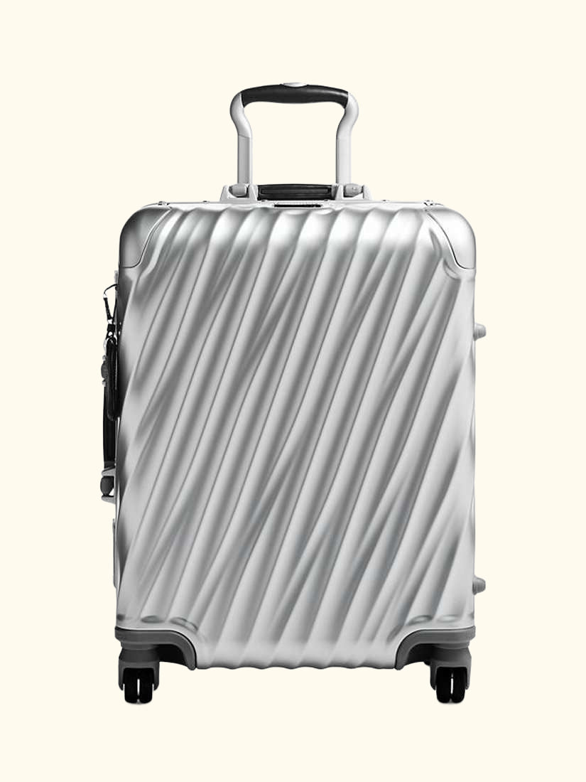 19 Degree Aluminum Continental 56cm 4-Wheel Cabin Case, Silver