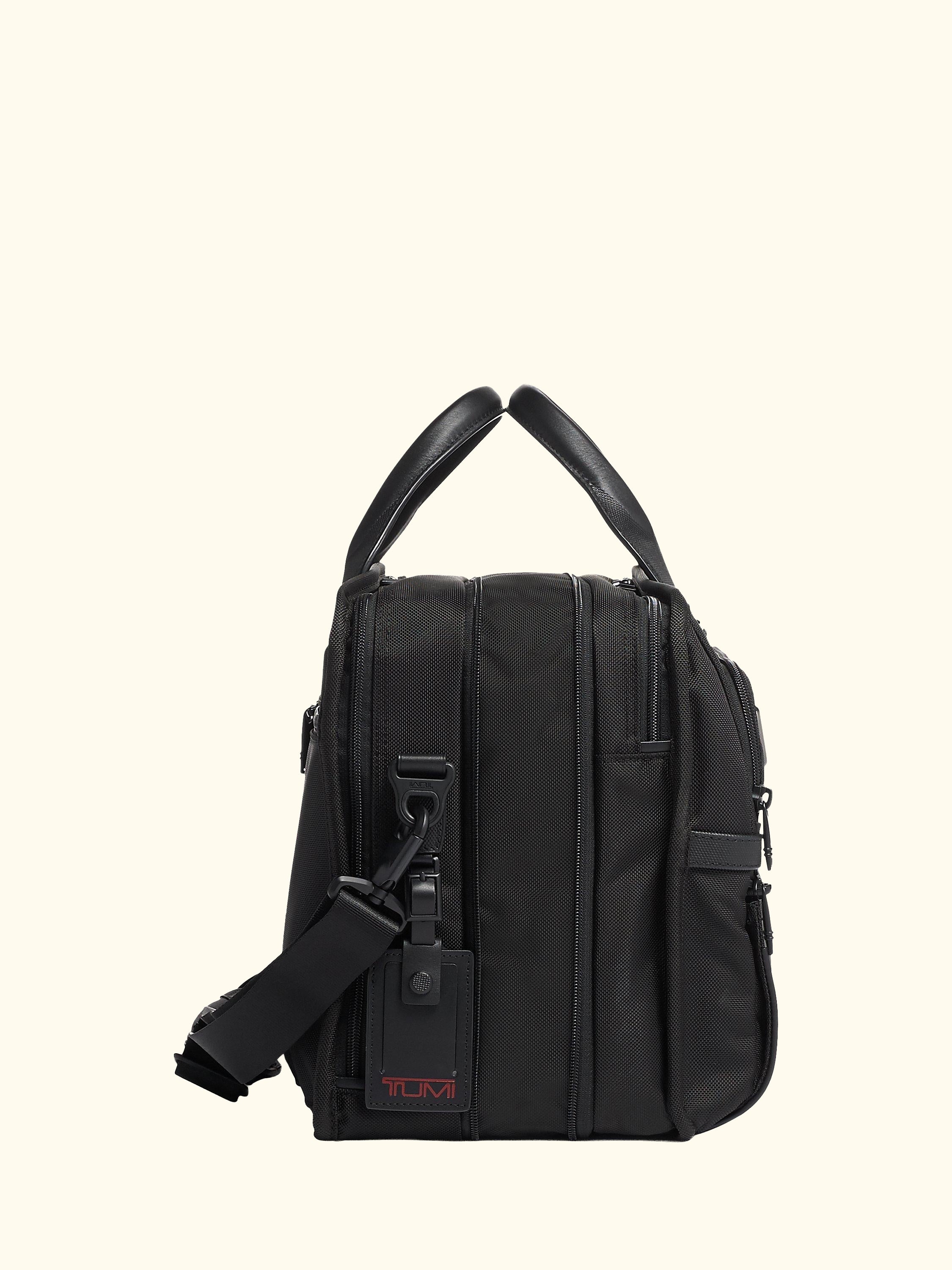 Alpha 3 Expandable Organizer Laptop Briefcase, Black