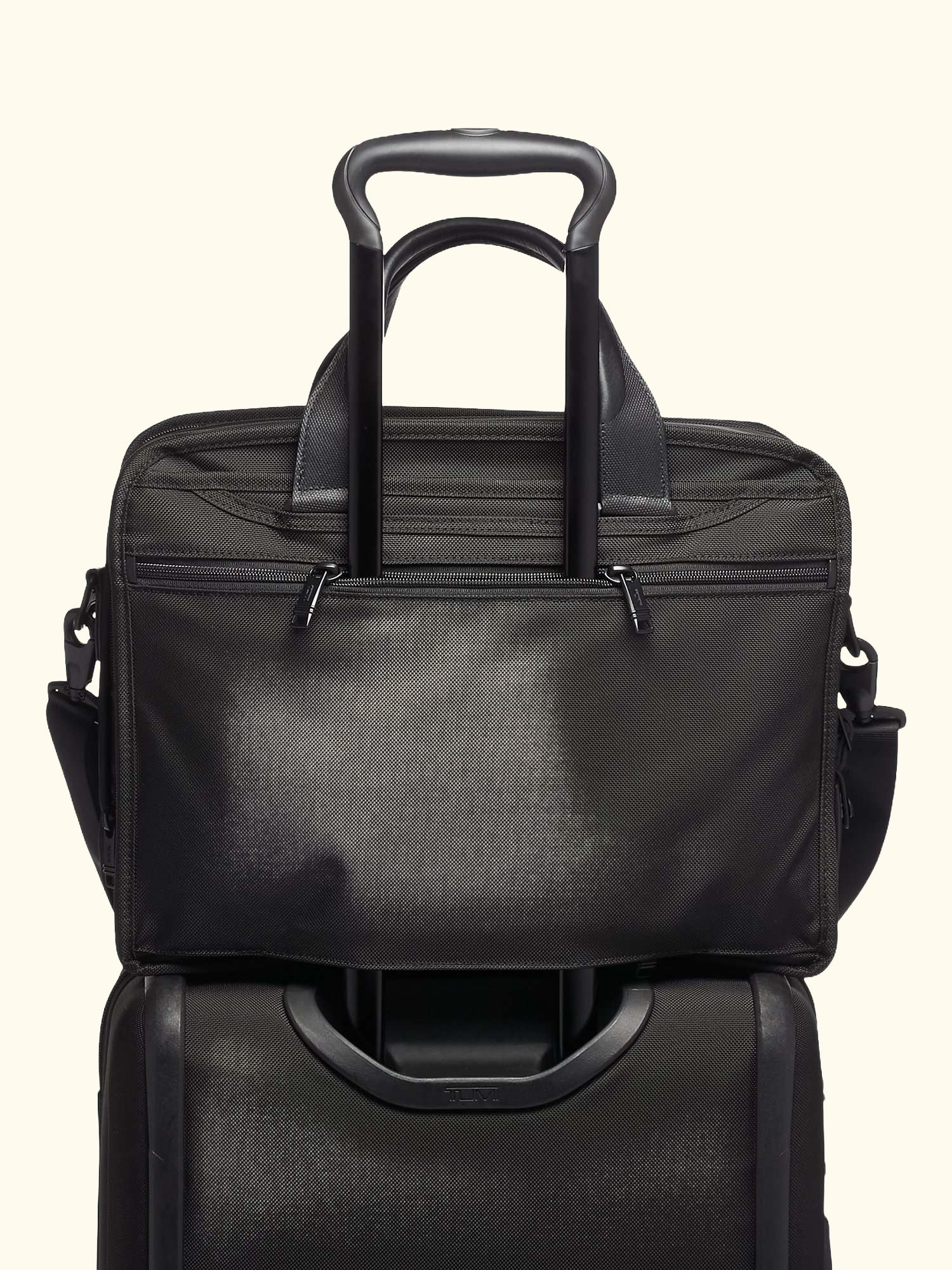 Alpha 3 Expandable Organizer Laptop Briefcase, Black