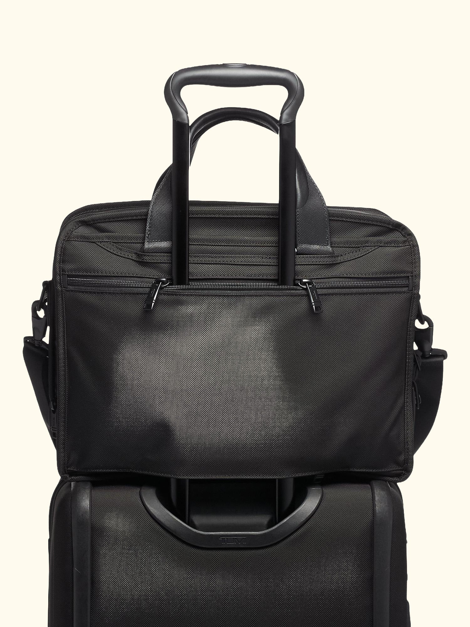 Alpha 3 Expandable Organizer Laptop Briefcase, Black