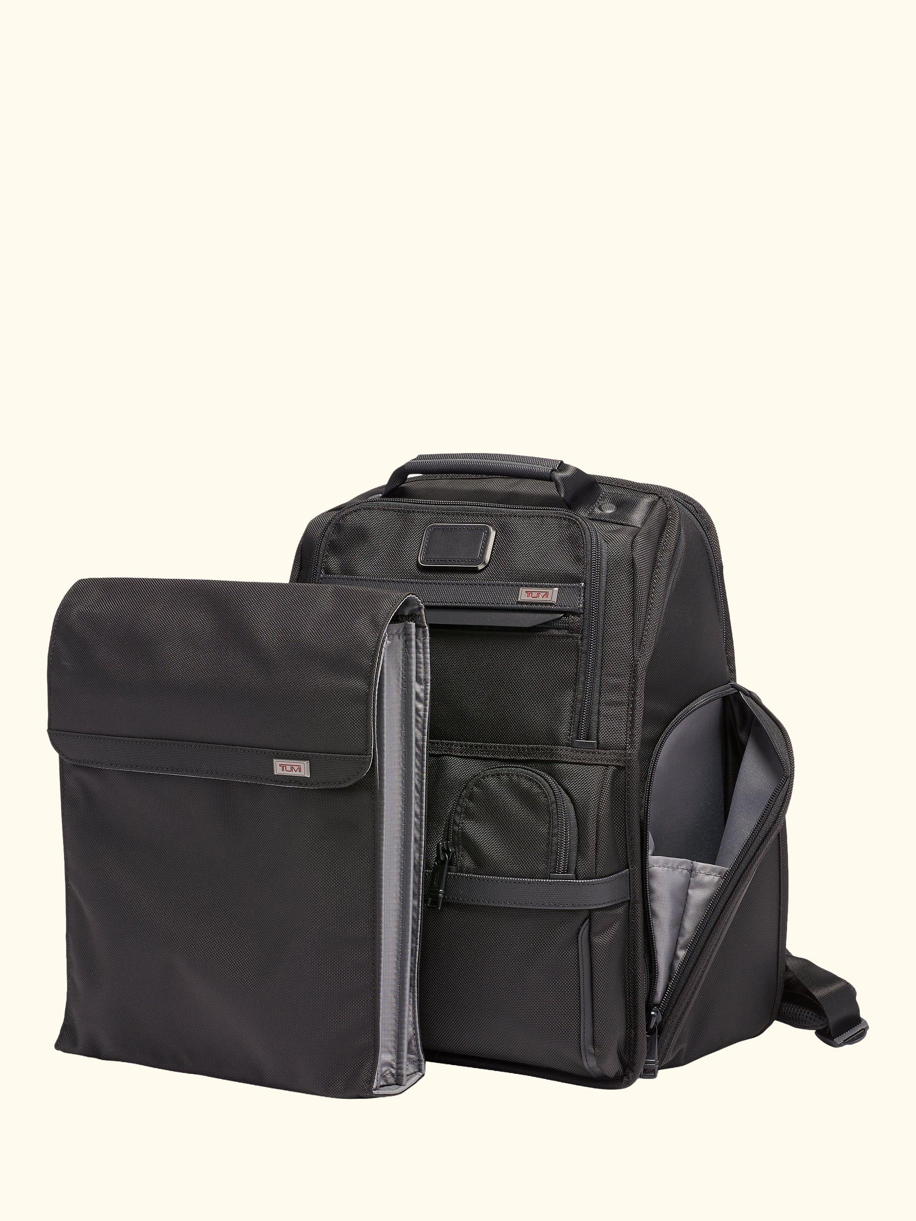 Alpha 3 Compact Laptop Brief Pack Backpack, Black