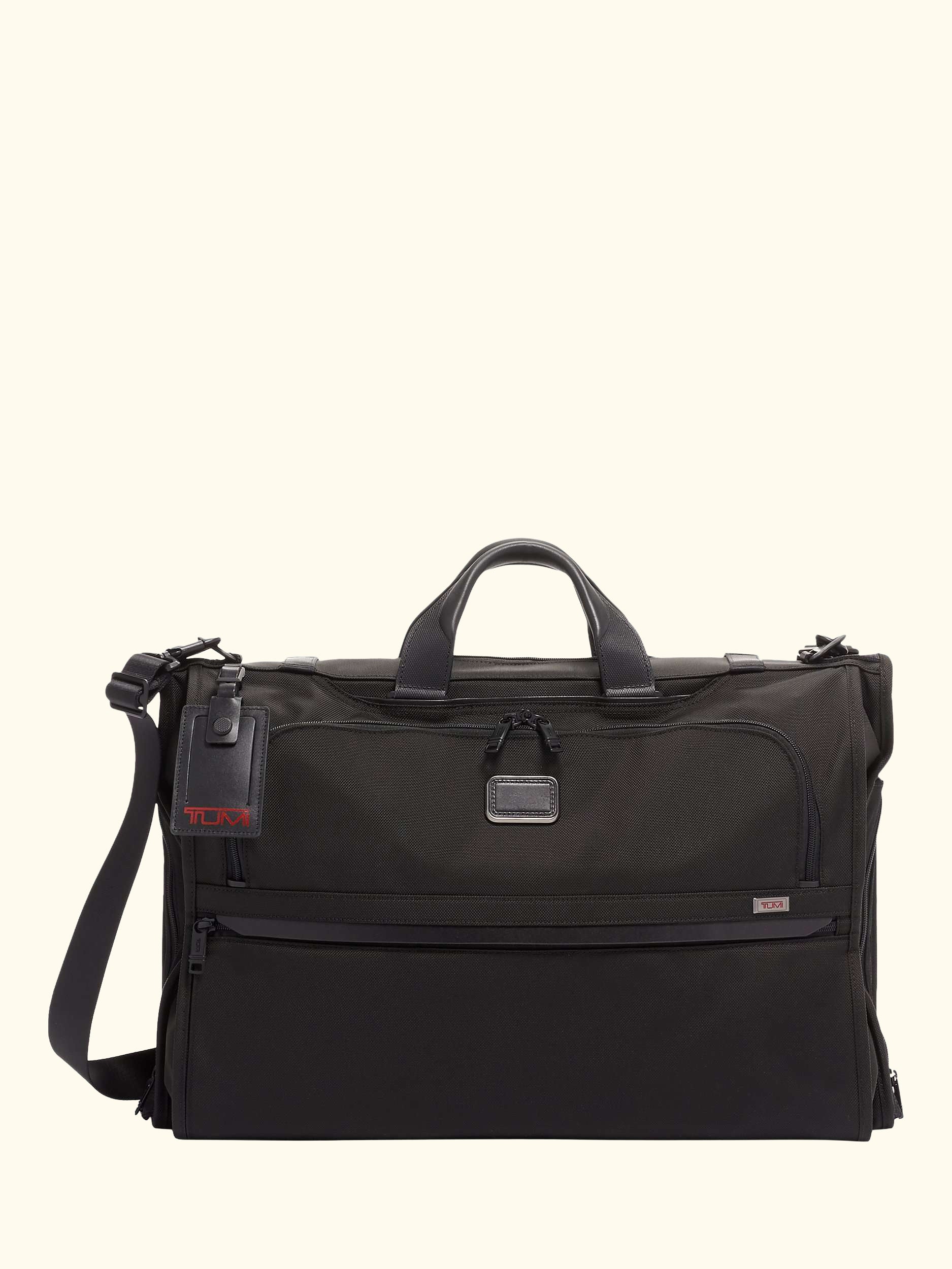 Alpha 3 Garment Bag Tri-Fold Carry-On Briefcase, Black