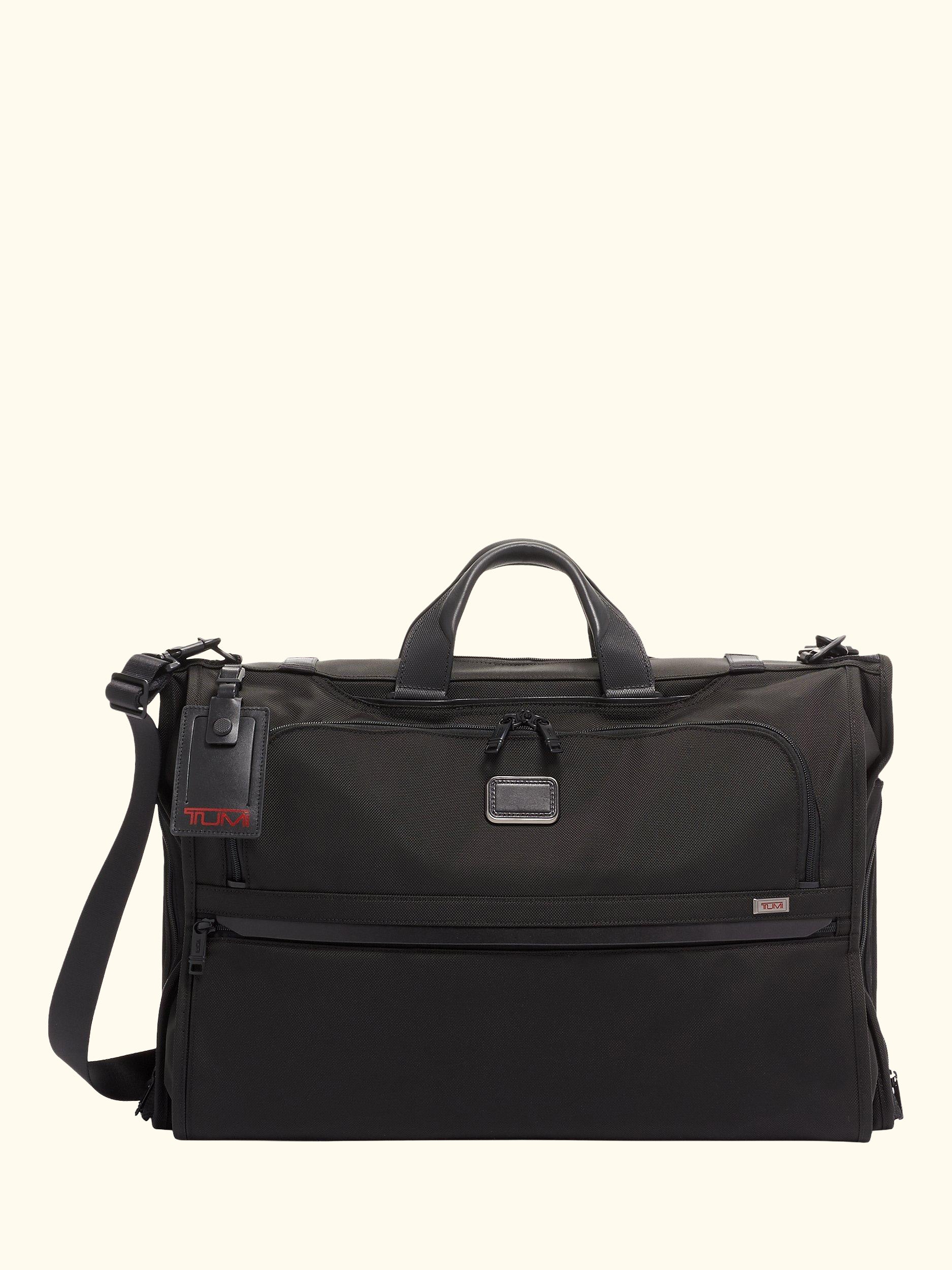 Alpha 3 Garment Bag Tri-Fold Carry-On Briefcase, Black
