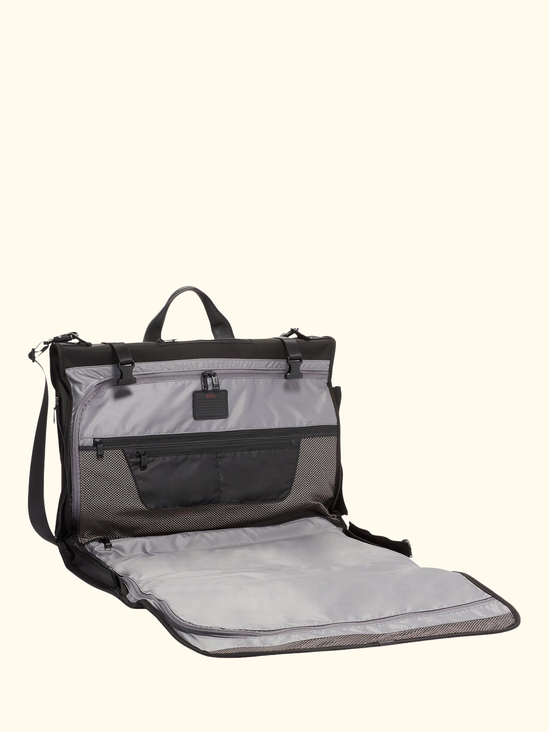 Alpha 3 Garment Bag Tri-Fold Carry-On Briefcase, Black