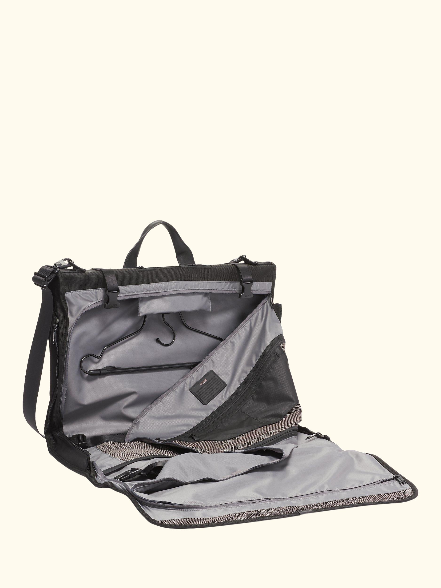 Alpha 3 Garment Bag Tri-Fold Carry-On Briefcase, Black