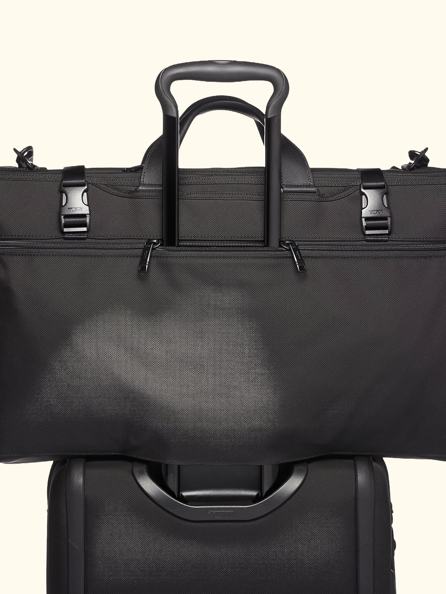 Alpha 3 Garment Bag Tri-Fold Carry-On Briefcase, Black
