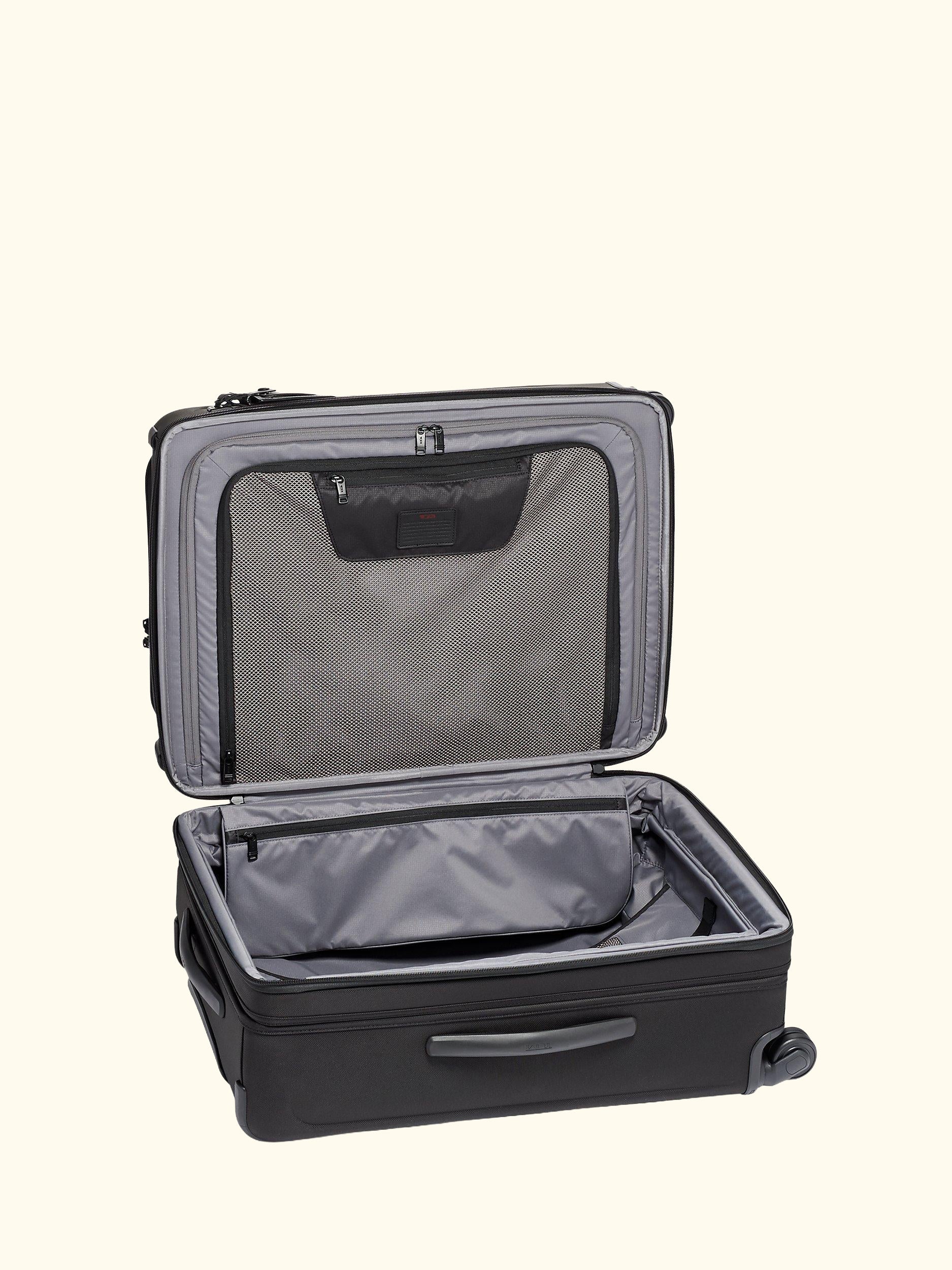 Alpha 3 Short Trip 66cm 4-Wheel Expandable Medium Suitcase, Black