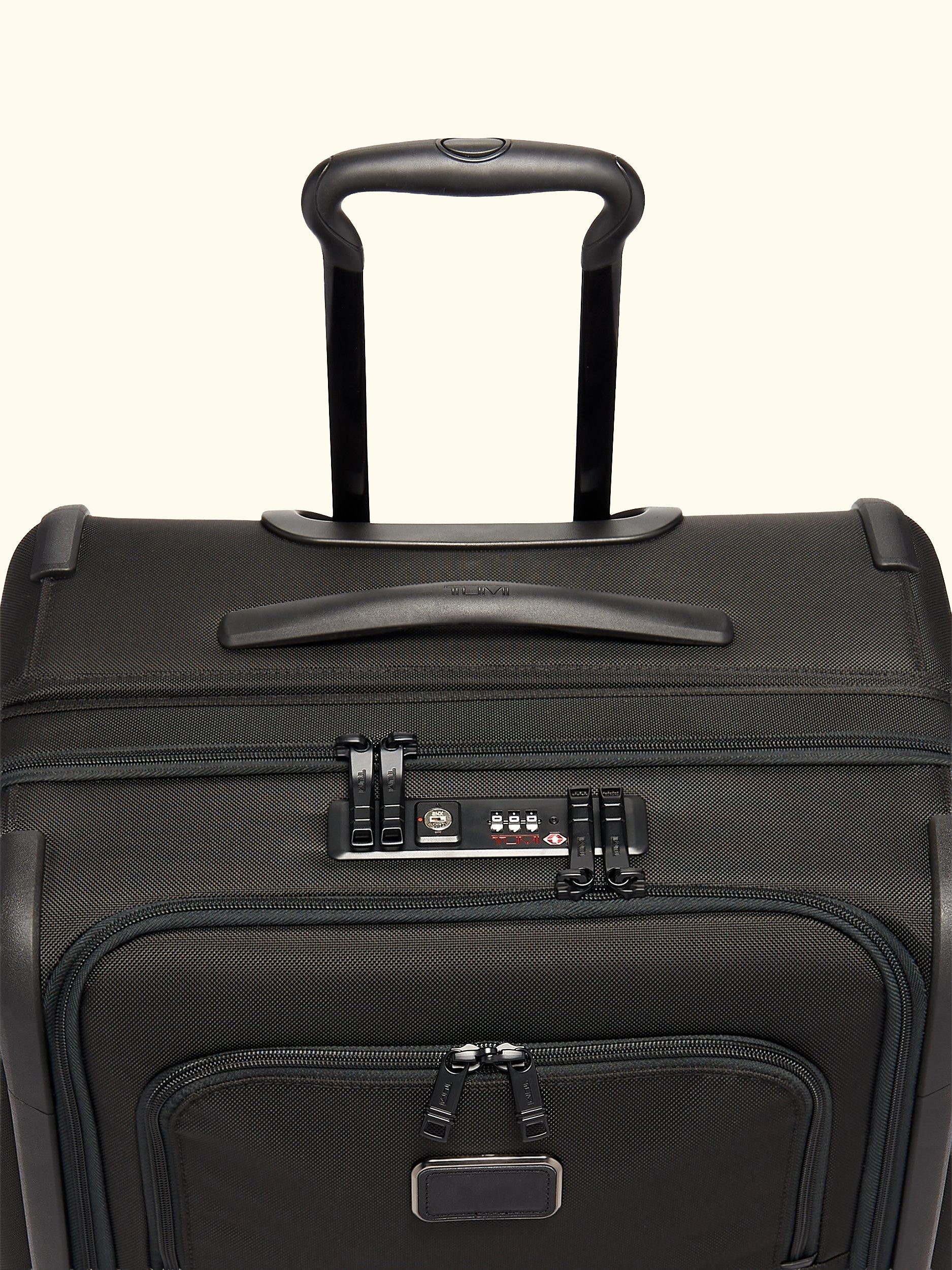 Alpha 3 Short Trip 66cm 4-Wheel Expandable Medium Suitcase, Black