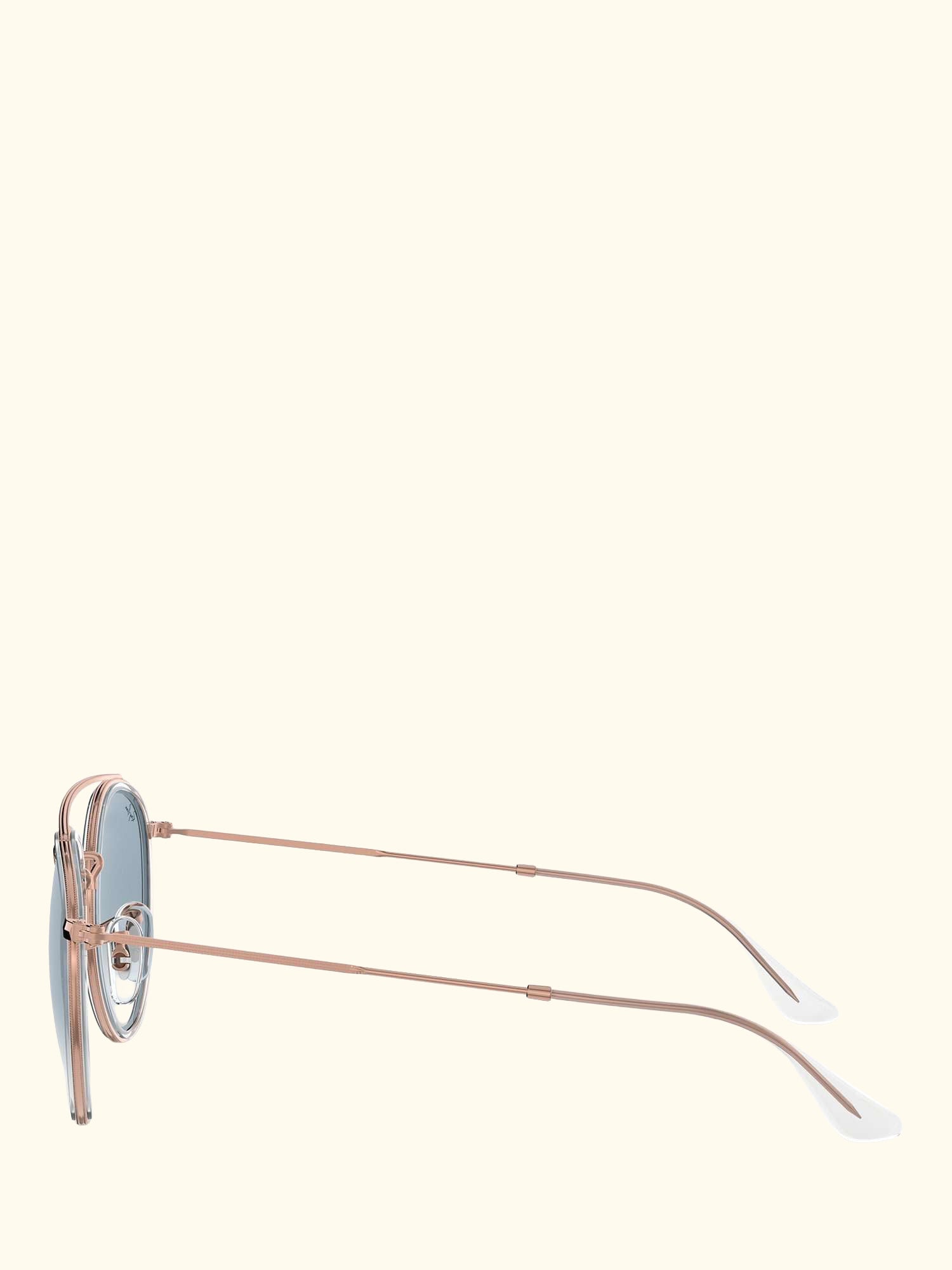 RB3647N Unisex Double Bridge Oval Sunglasses, Copper/Light Blue Gradient