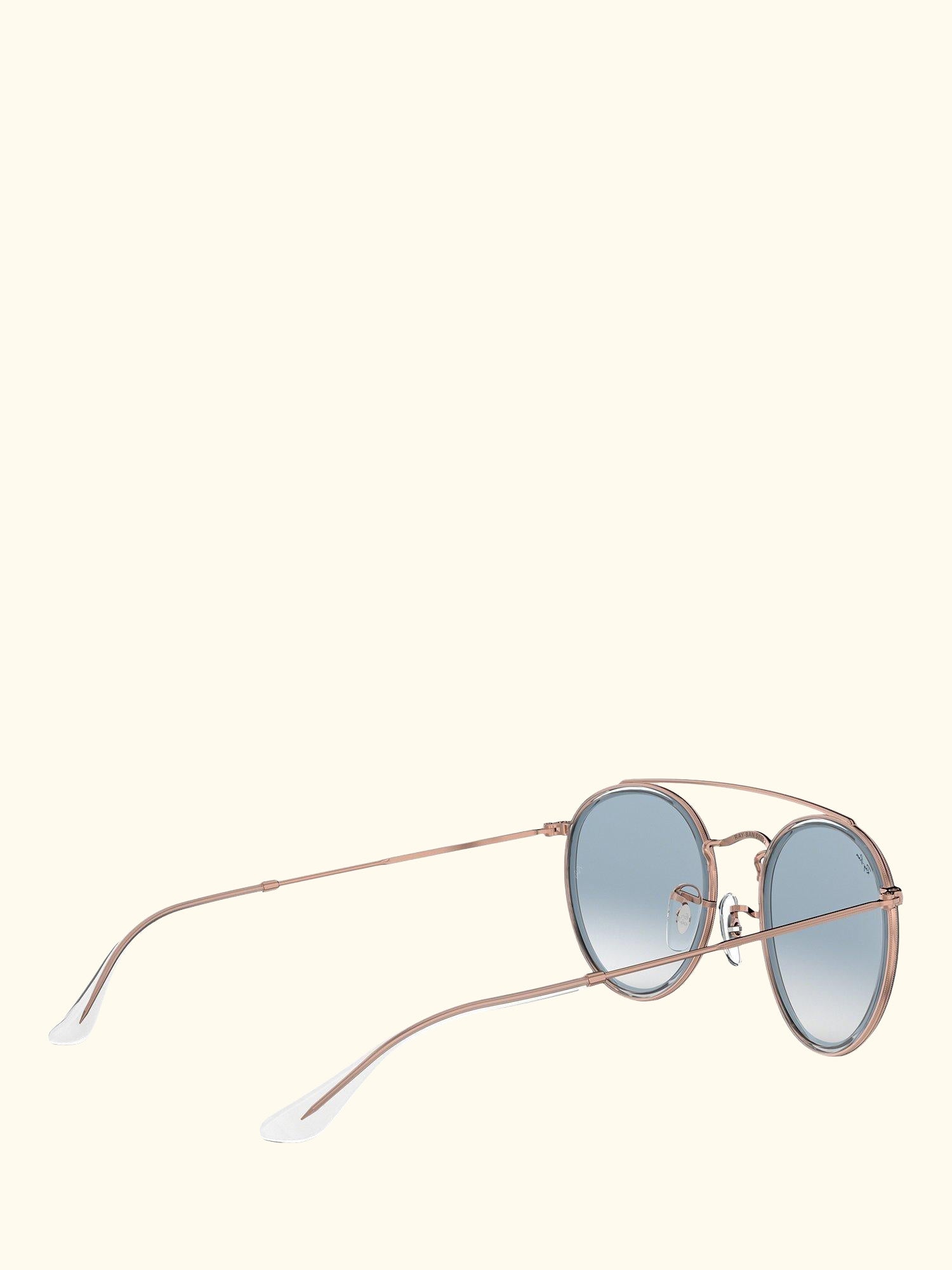 RB3647N Unisex Double Bridge Oval Sunglasses, Copper/Light Blue Gradient