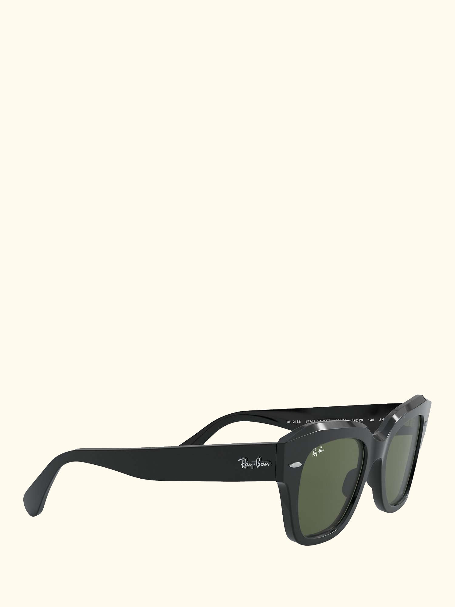 RB2186 Unisex Square Sunglasses, Black