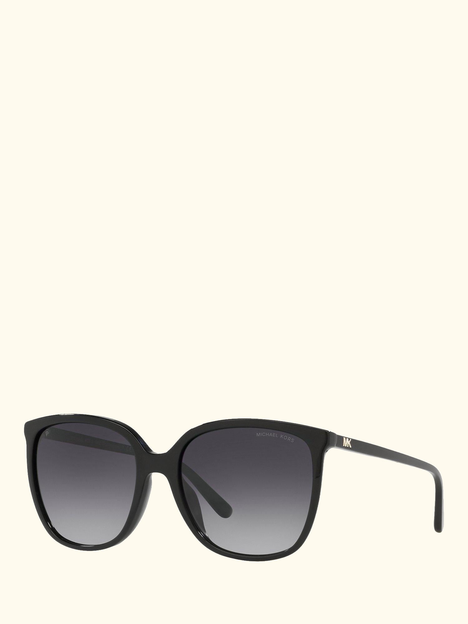 MK2137U Women's Anaheim Polarised Square Sunglasses, Black/Grey Gradient