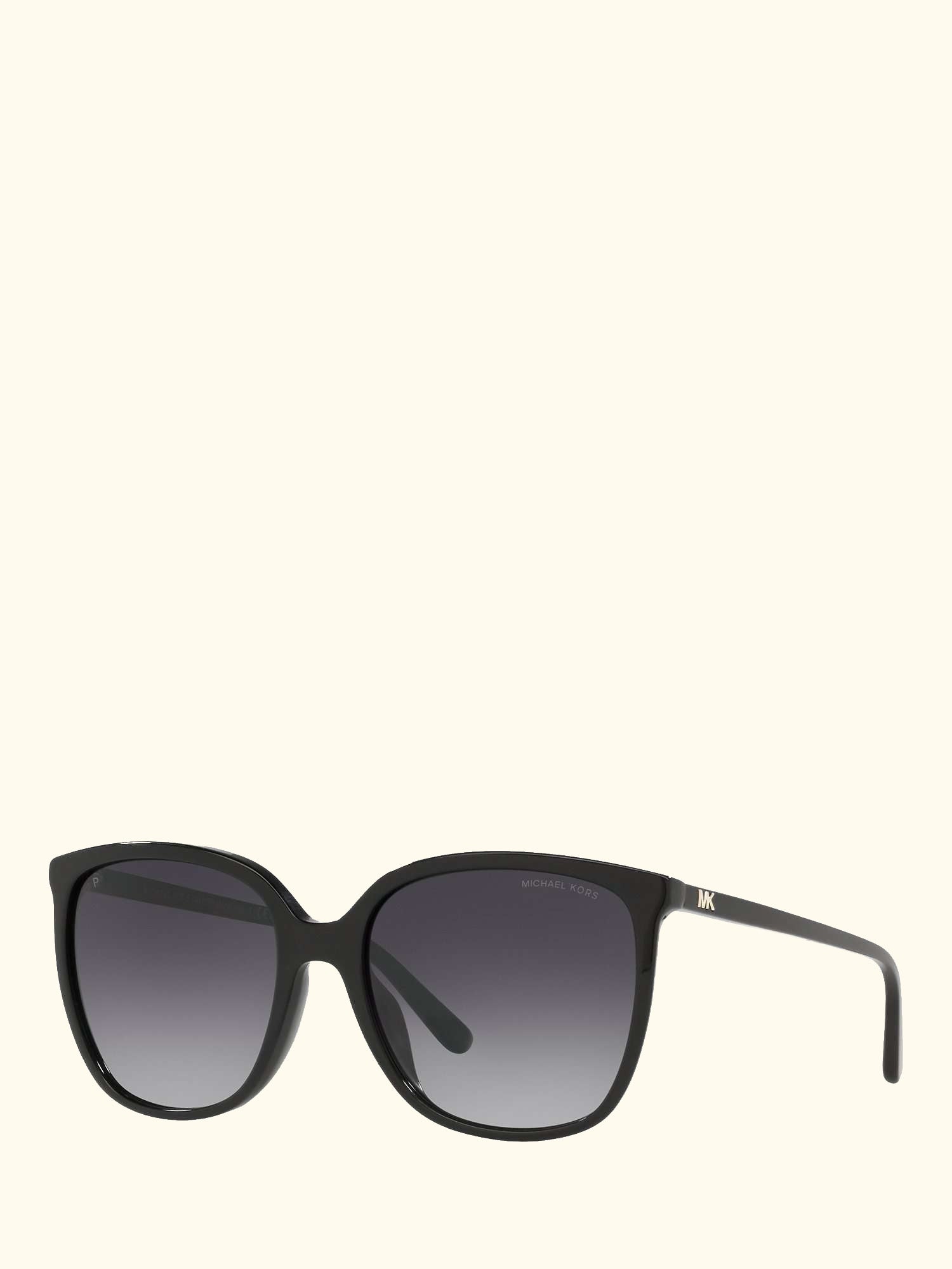 MK2137U Women's Anaheim Polarised Square Sunglasses, Black/Grey Gradient
