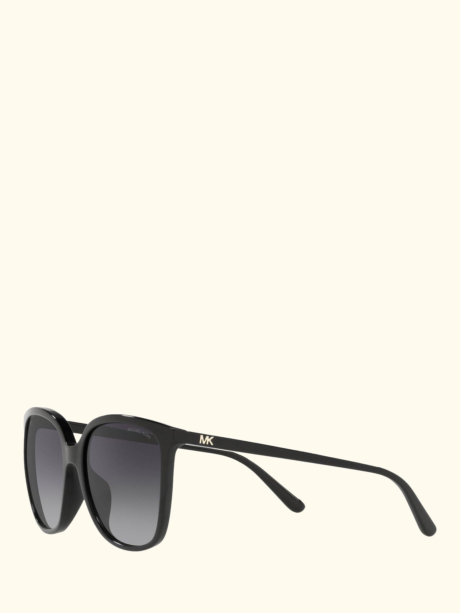 MK2137U Women's Anaheim Polarised Square Sunglasses, Black/Grey Gradient