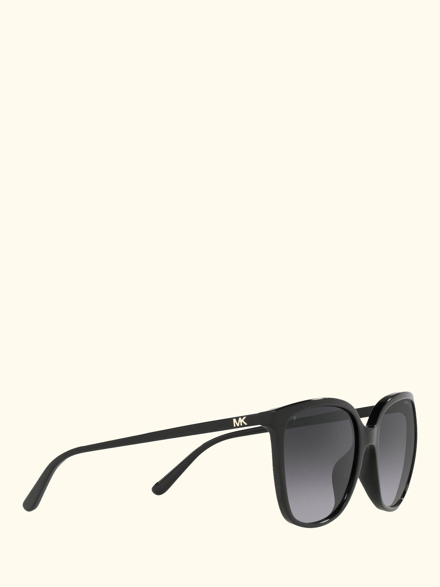 MK2137U Women's Anaheim Polarised Square Sunglasses, Black/Grey Gradient