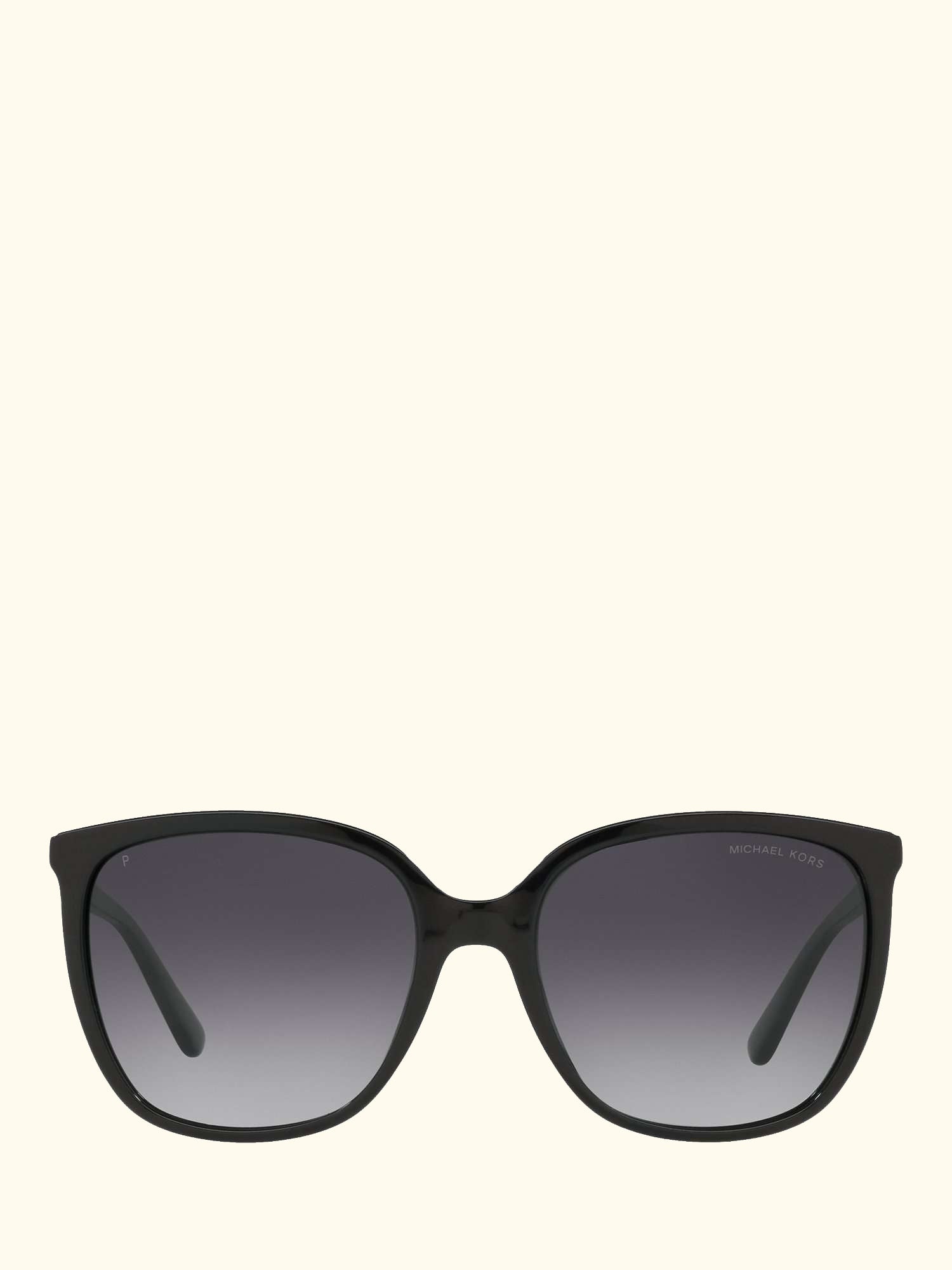 MK2137U Women's Anaheim Polarised Square Sunglasses, Black/Grey Gradient