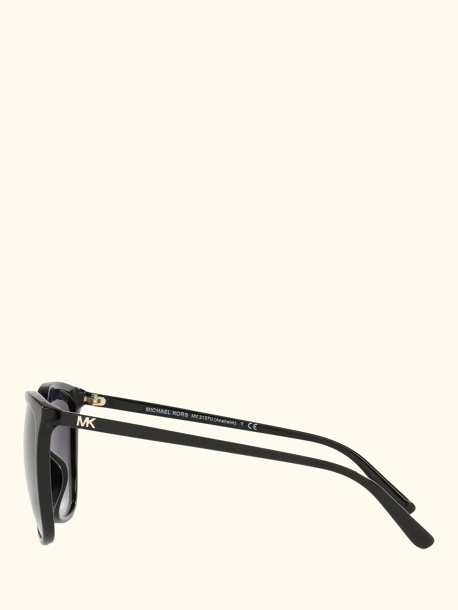 MK2137U Women's Anaheim Polarised Square Sunglasses, Black/Grey Gradient