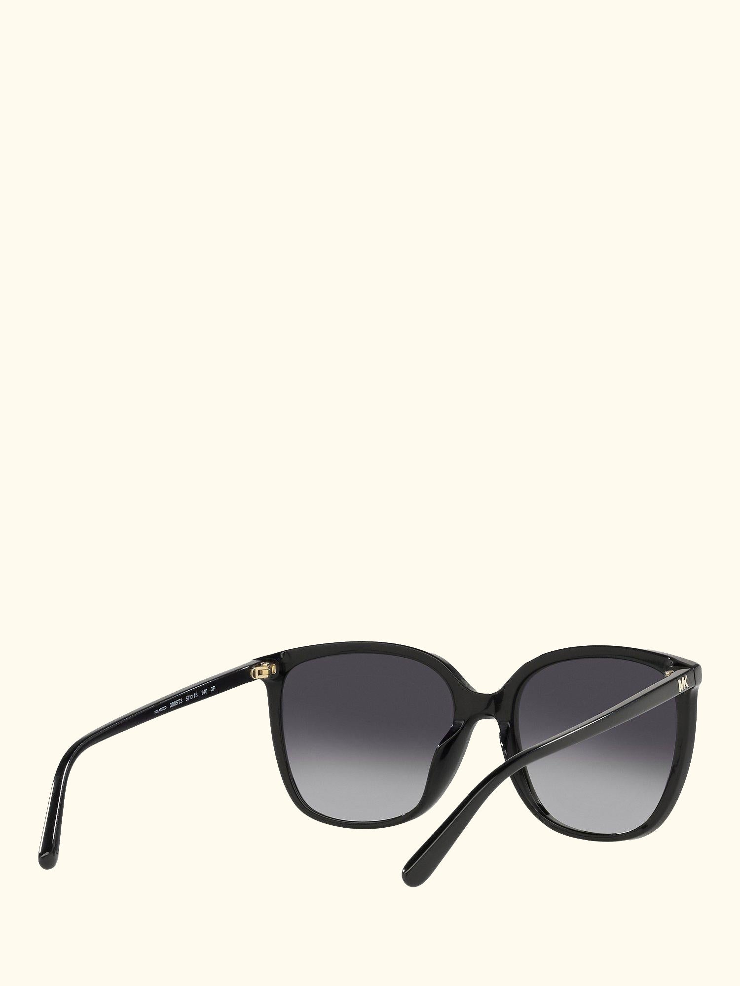 MK2137U Women's Anaheim Polarised Square Sunglasses, Black/Grey Gradient
