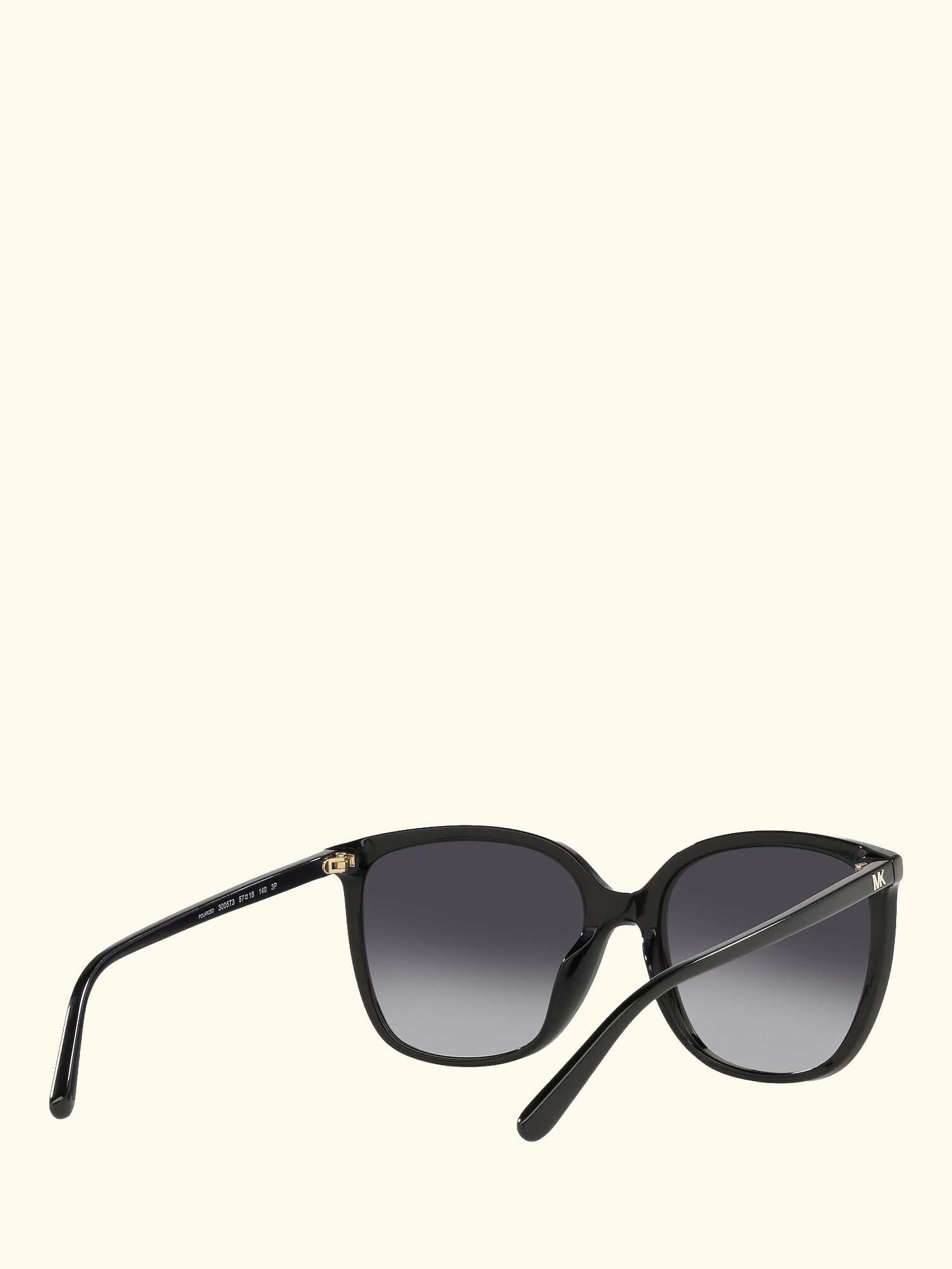 MK2137U Women's Anaheim Polarised Square Sunglasses, Black/Grey Gradient