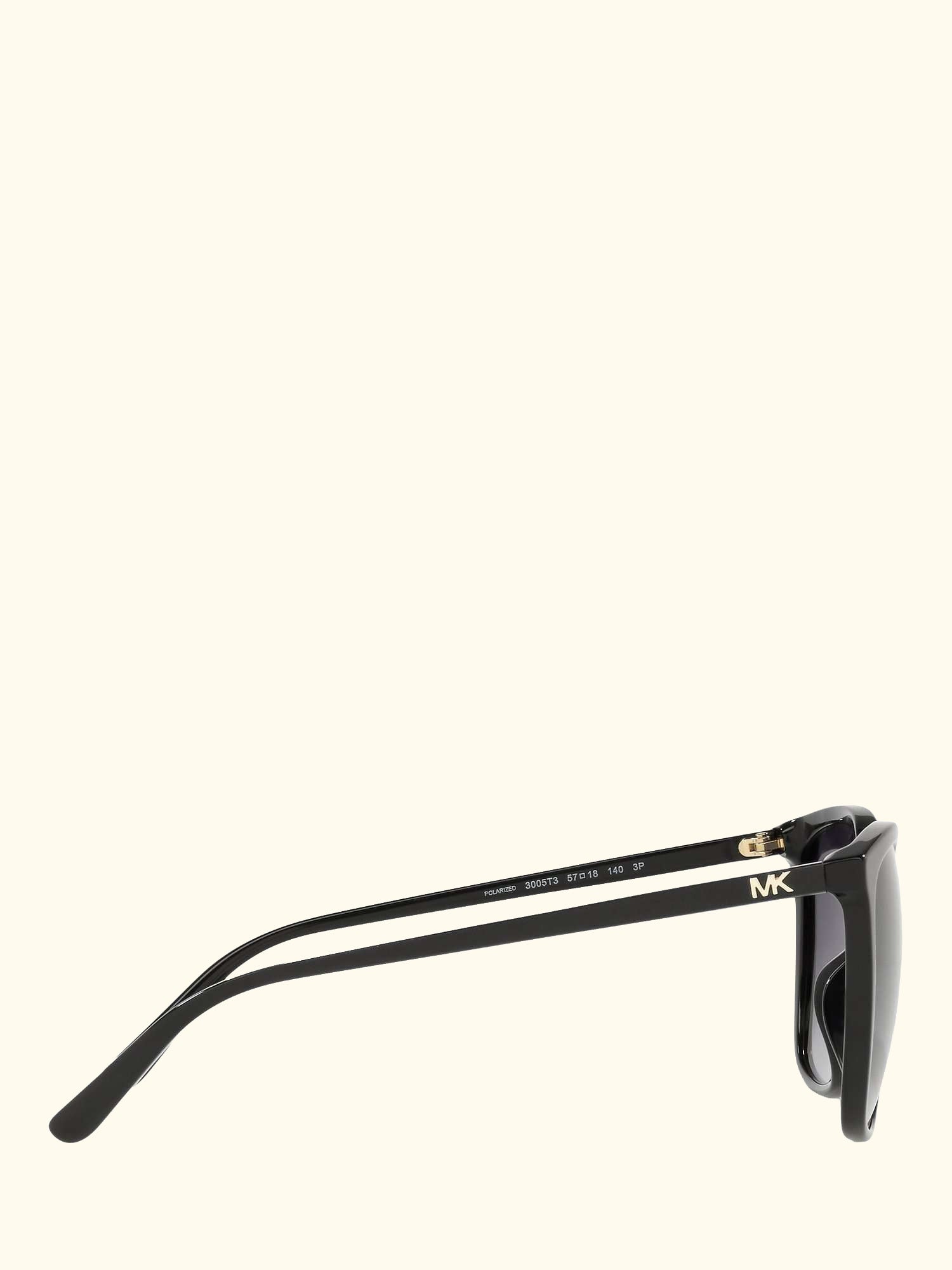 MK2137U Women's Anaheim Polarised Square Sunglasses, Black/Grey Gradient
