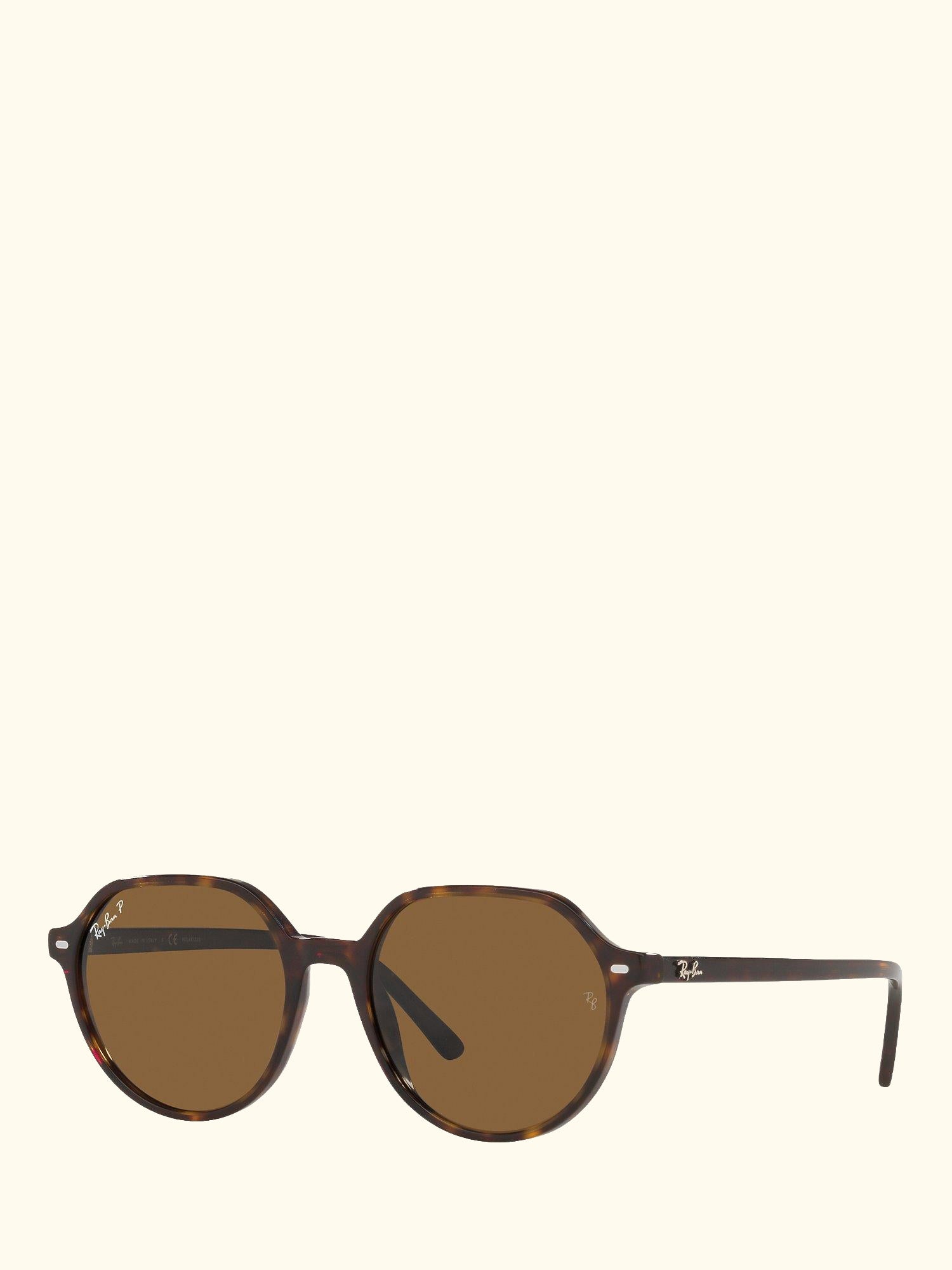 RB2195 Unisex Thalia Polarised Tortoiseshell Square Sunglasses, Havana