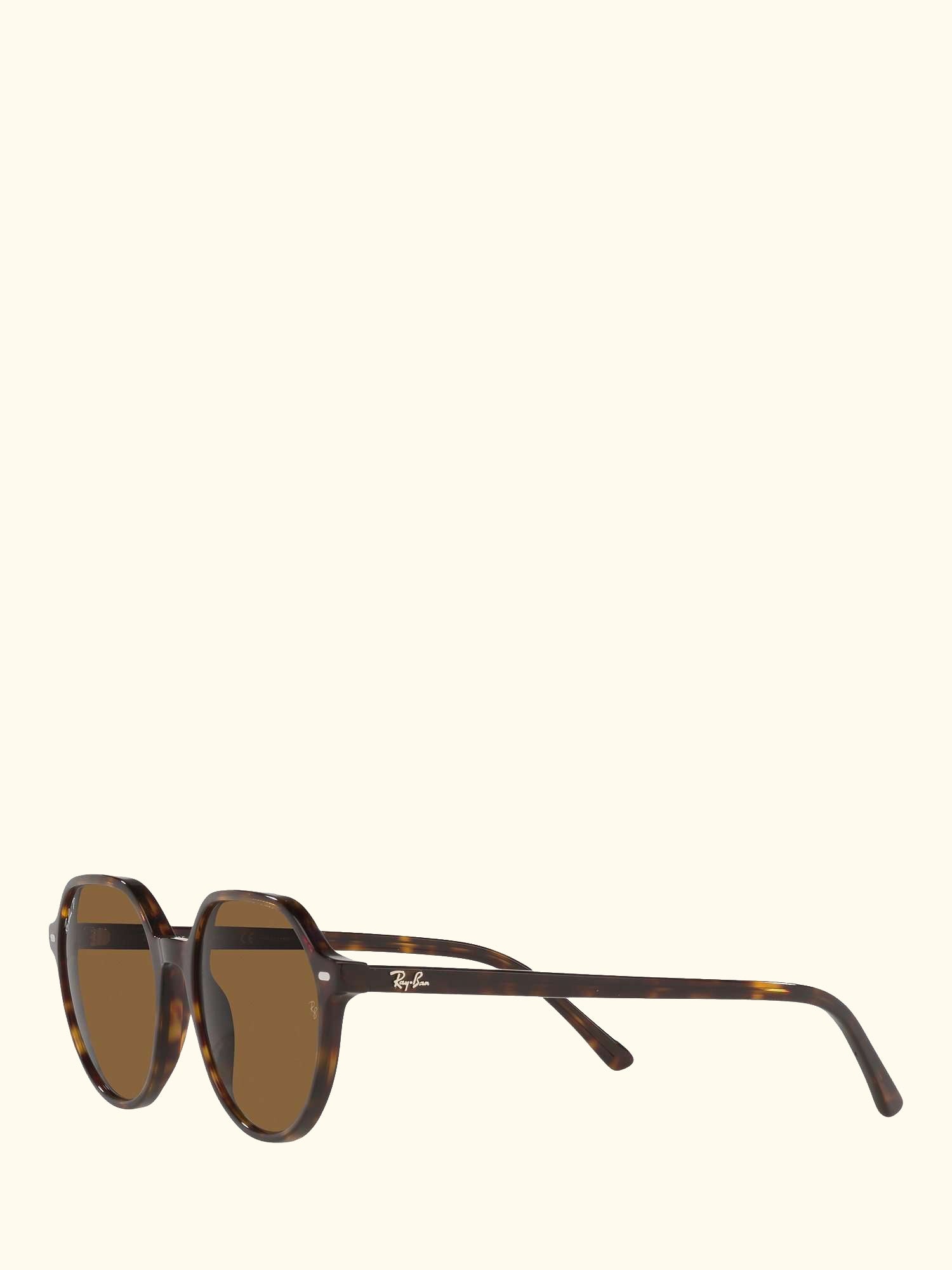 RB2195 Unisex Thalia Polarised Tortoiseshell Square Sunglasses, Havana