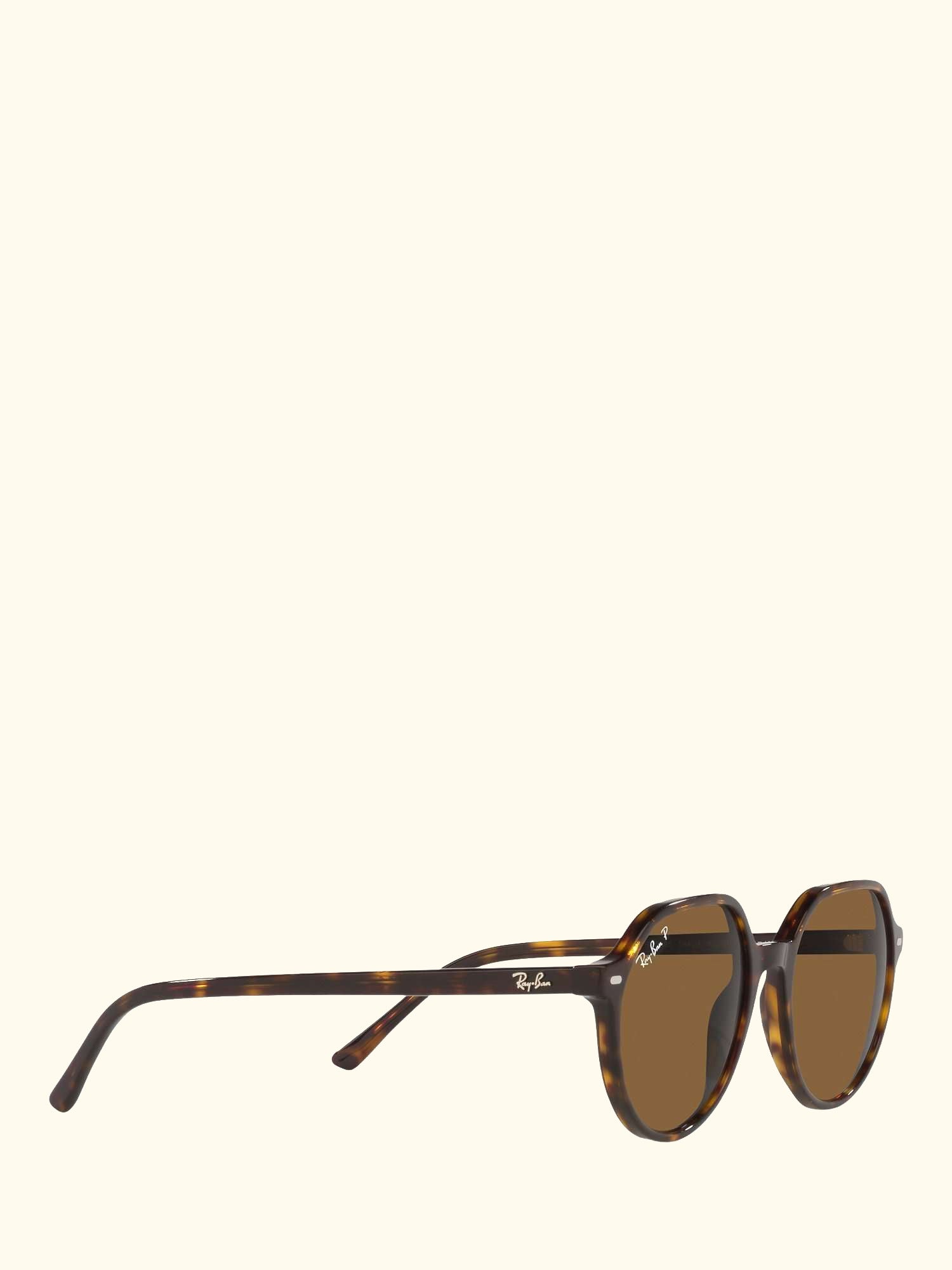 RB2195 Unisex Thalia Polarised Tortoiseshell Square Sunglasses, Havana