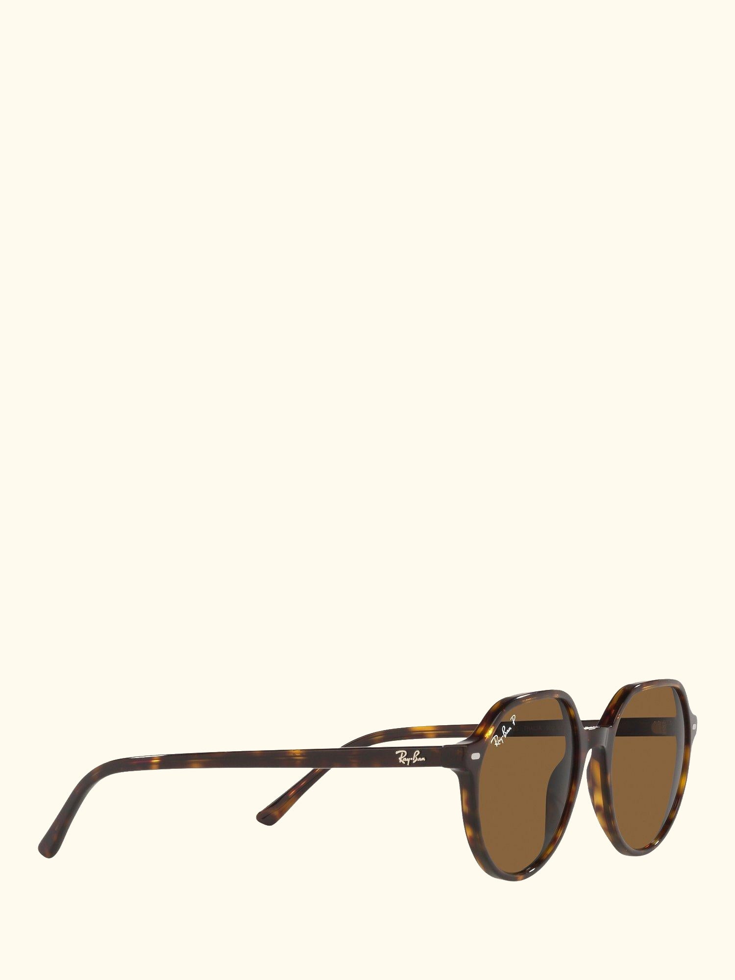 RB2195 Unisex Thalia Polarised Tortoiseshell Square Sunglasses, Havana