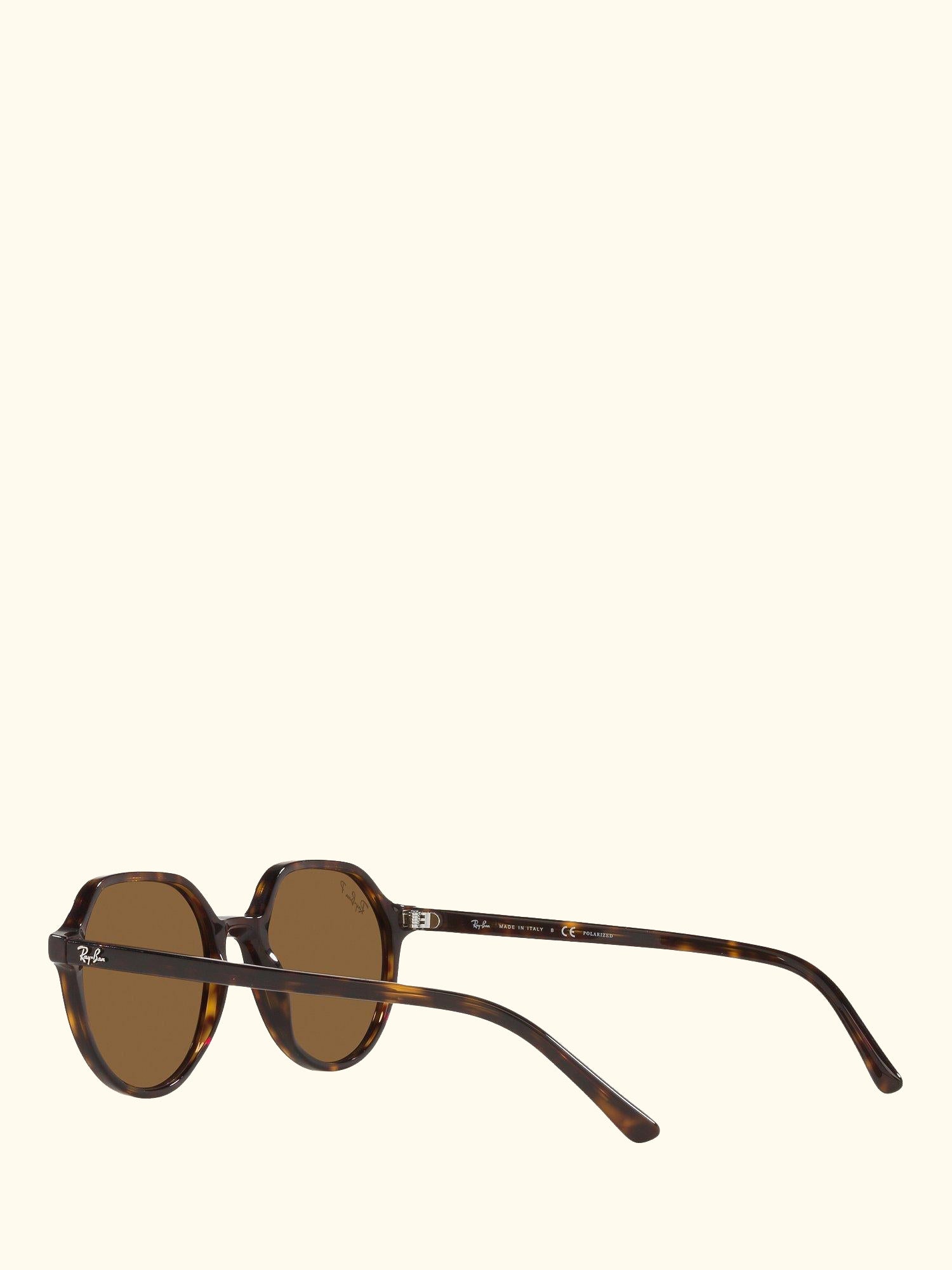 RB2195 Unisex Thalia Polarised Tortoiseshell Square Sunglasses, Havana