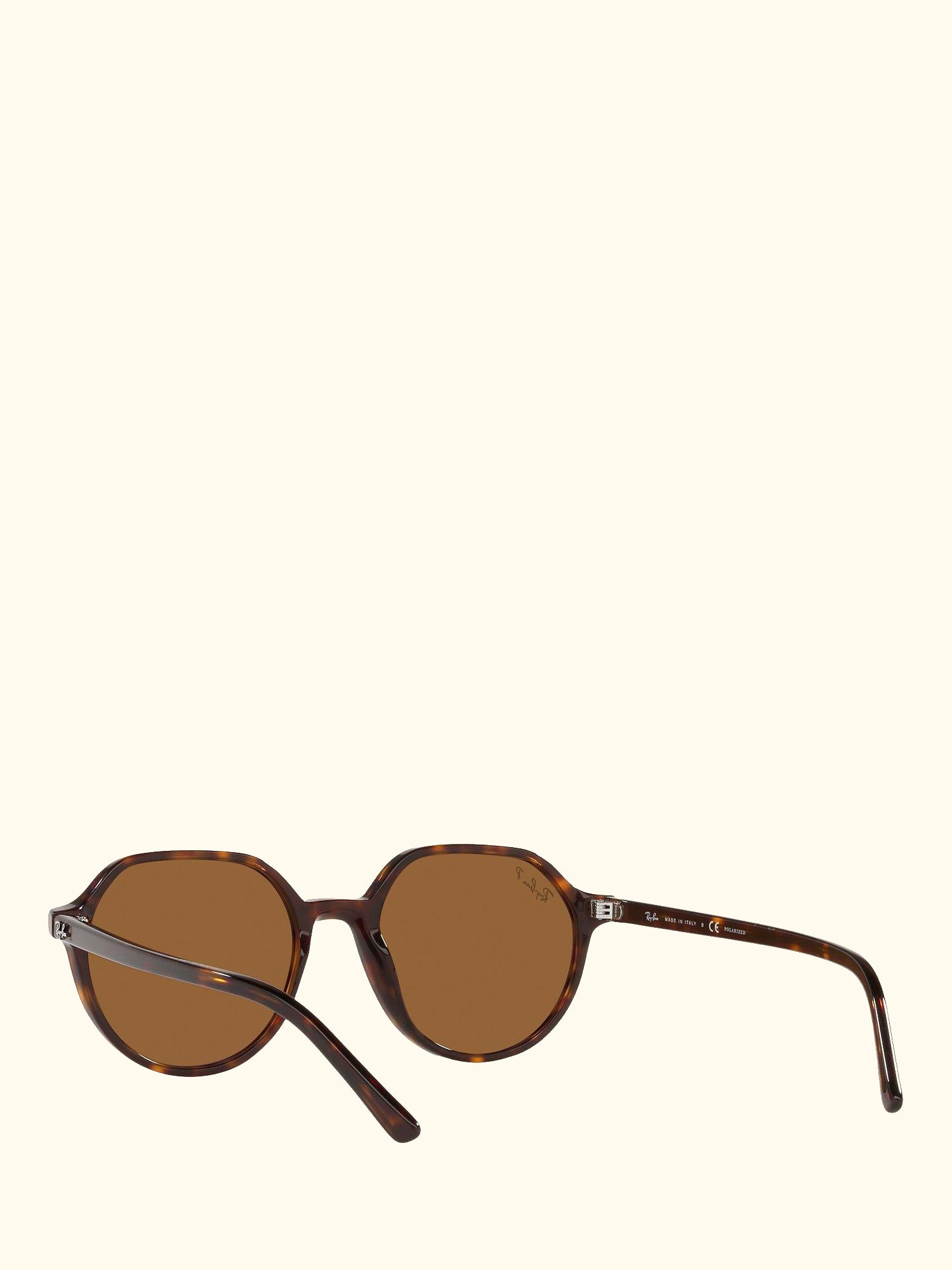 RB2195 Unisex Thalia Polarised Tortoiseshell Square Sunglasses, Havana