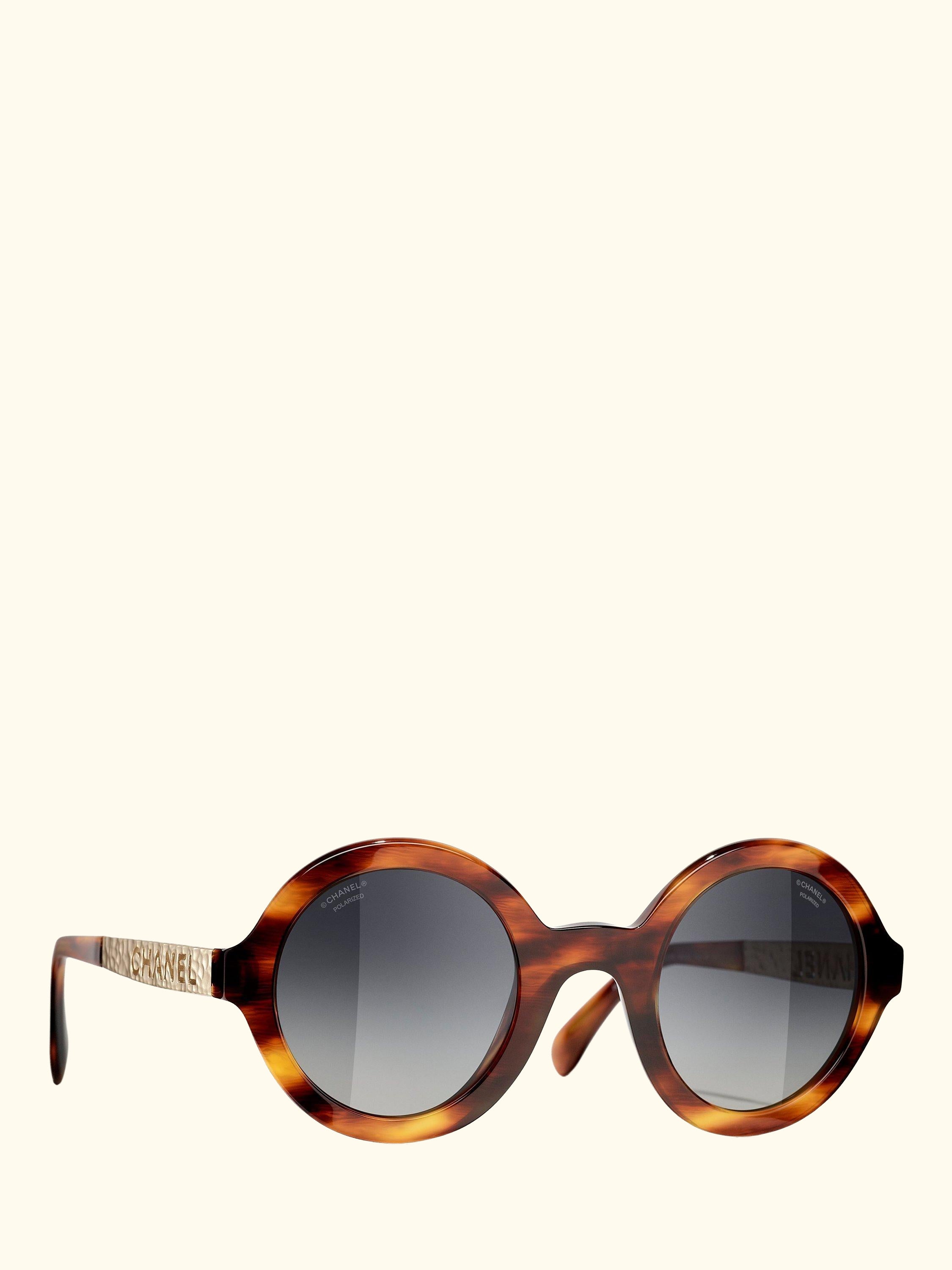 Round Sunglasses CH5441 Striped Brown/Grey Gradient