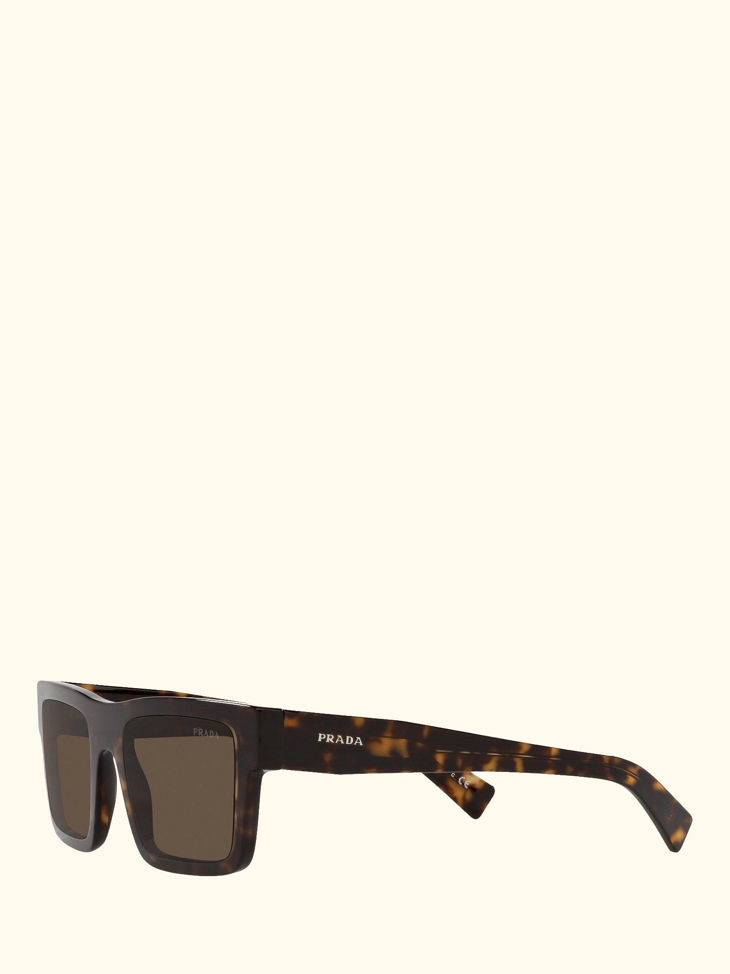 PR 19WS Men's Tortoiseshell Square Sunglasses, Brown