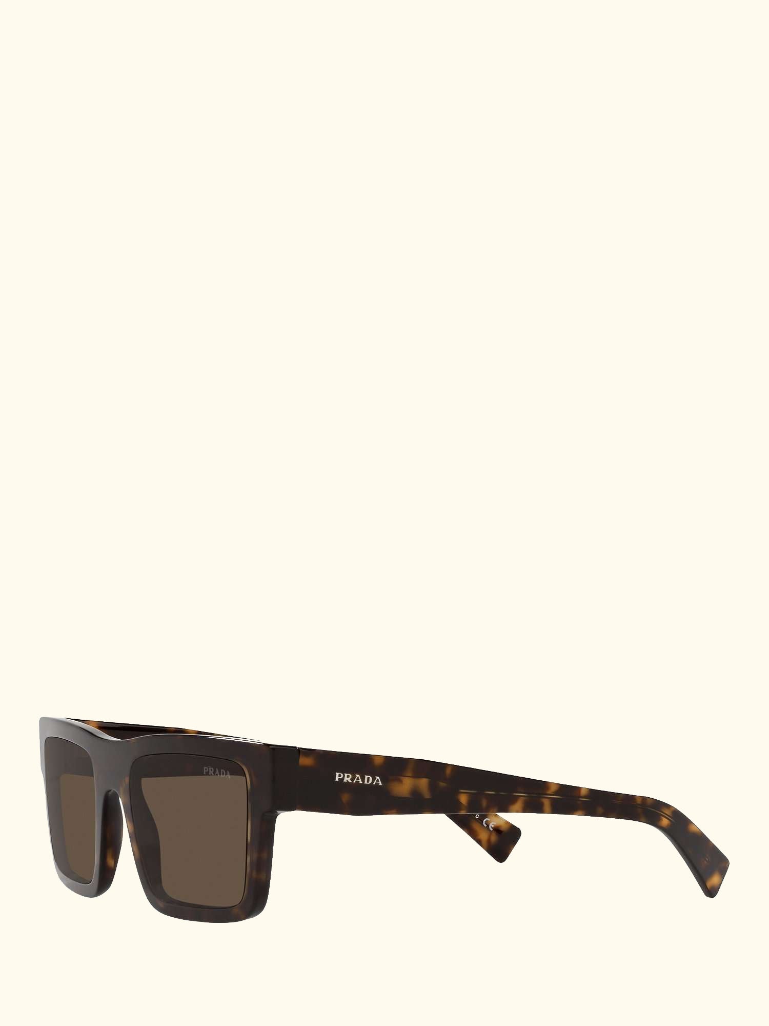 PR 19WS Men's Tortoiseshell Square Sunglasses, Brown