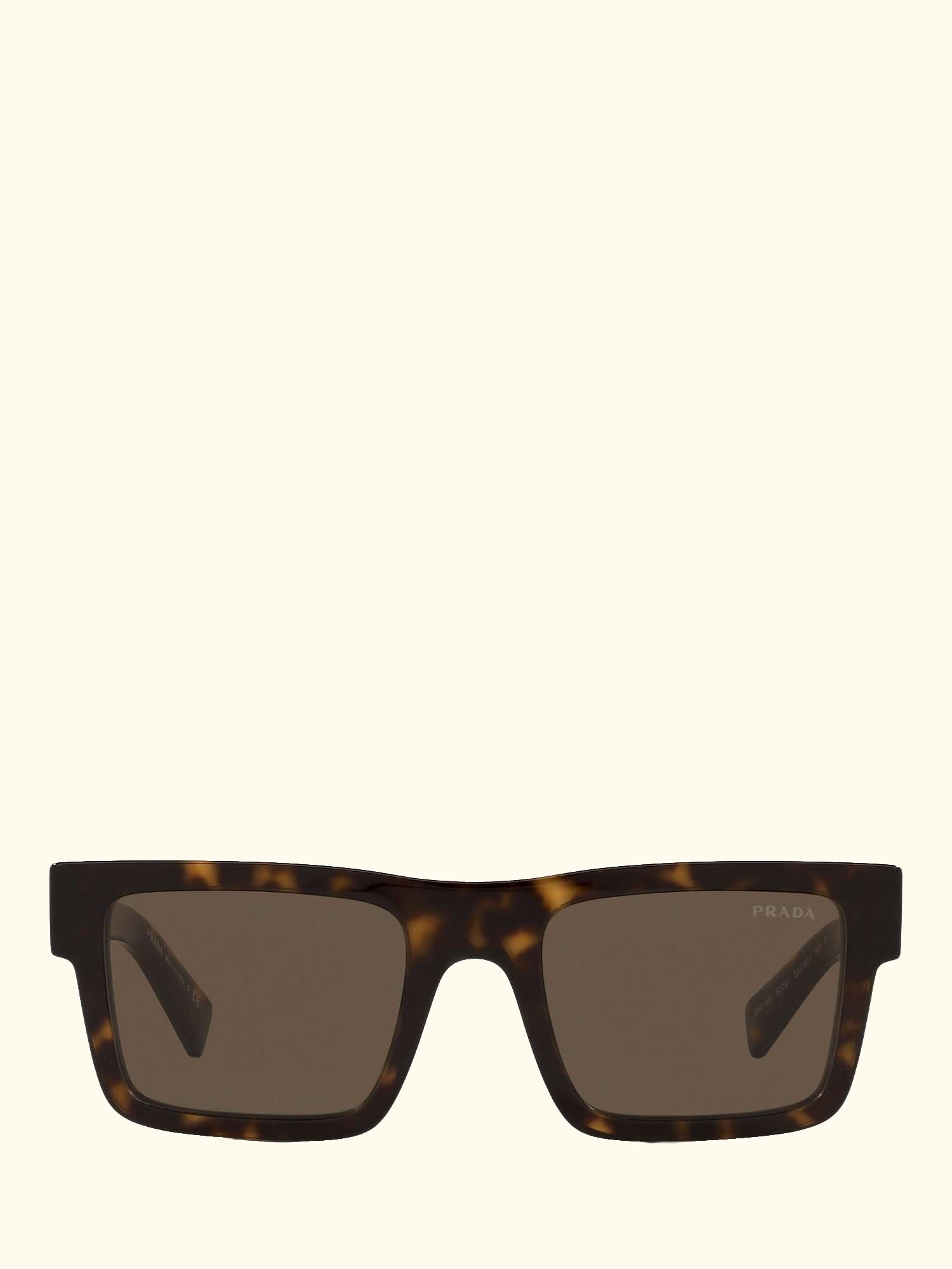PR 19WS Men's Tortoiseshell Square Sunglasses, Brown