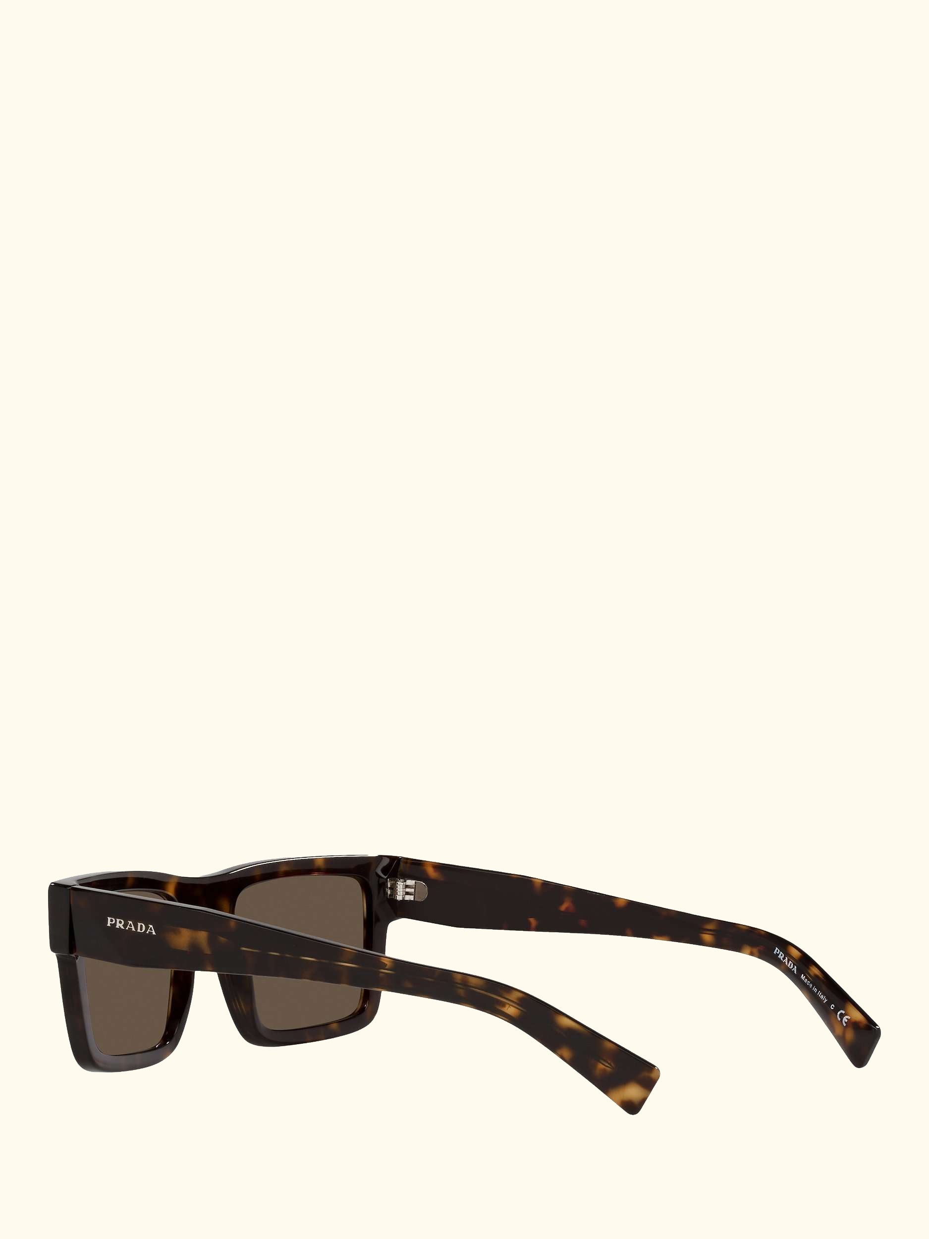 PR 19WS Men's Tortoiseshell Square Sunglasses, Brown