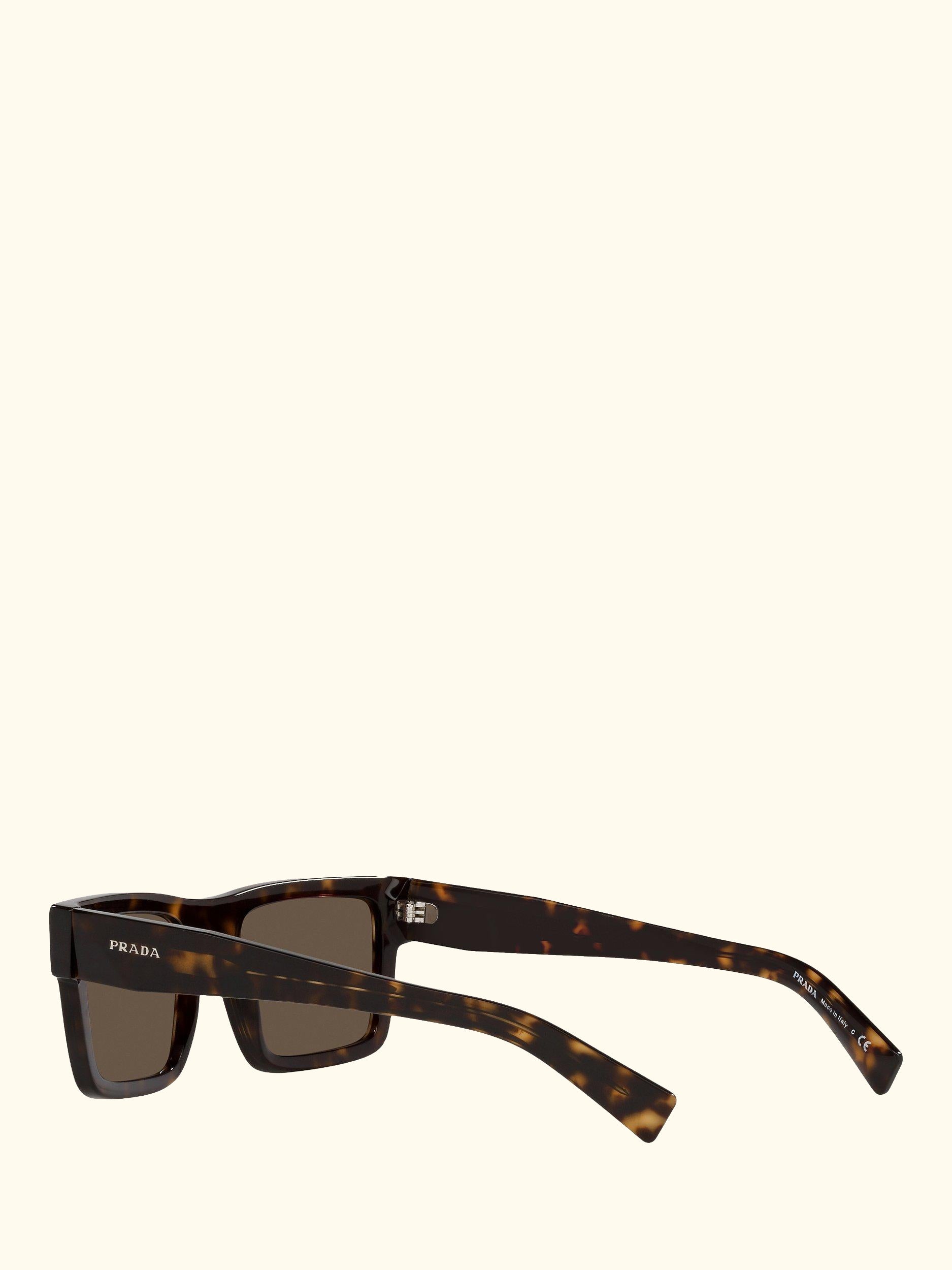 PR 19WS Men's Tortoiseshell Square Sunglasses, Brown