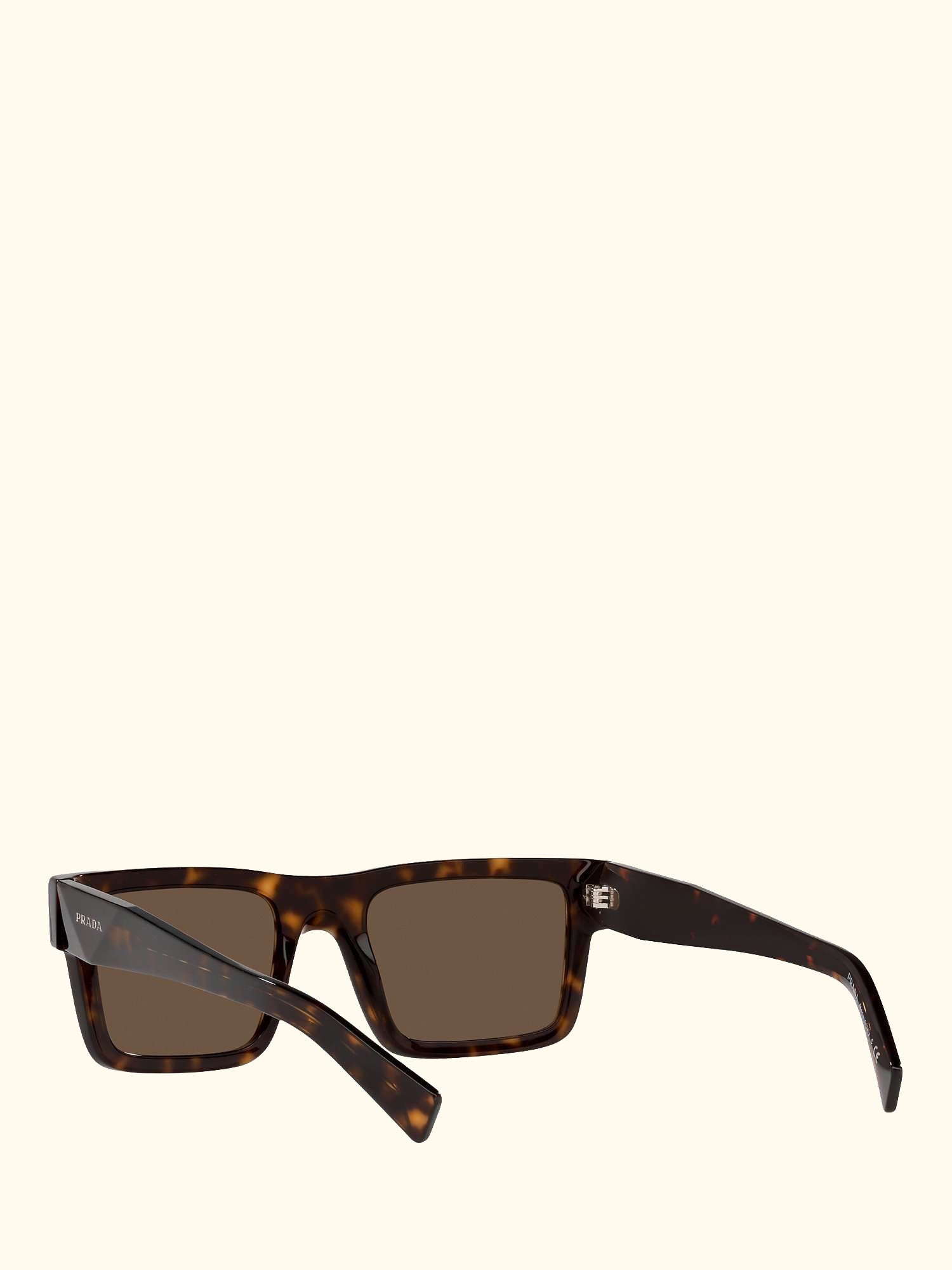 PR 19WS Men's Tortoiseshell Square Sunglasses, Brown