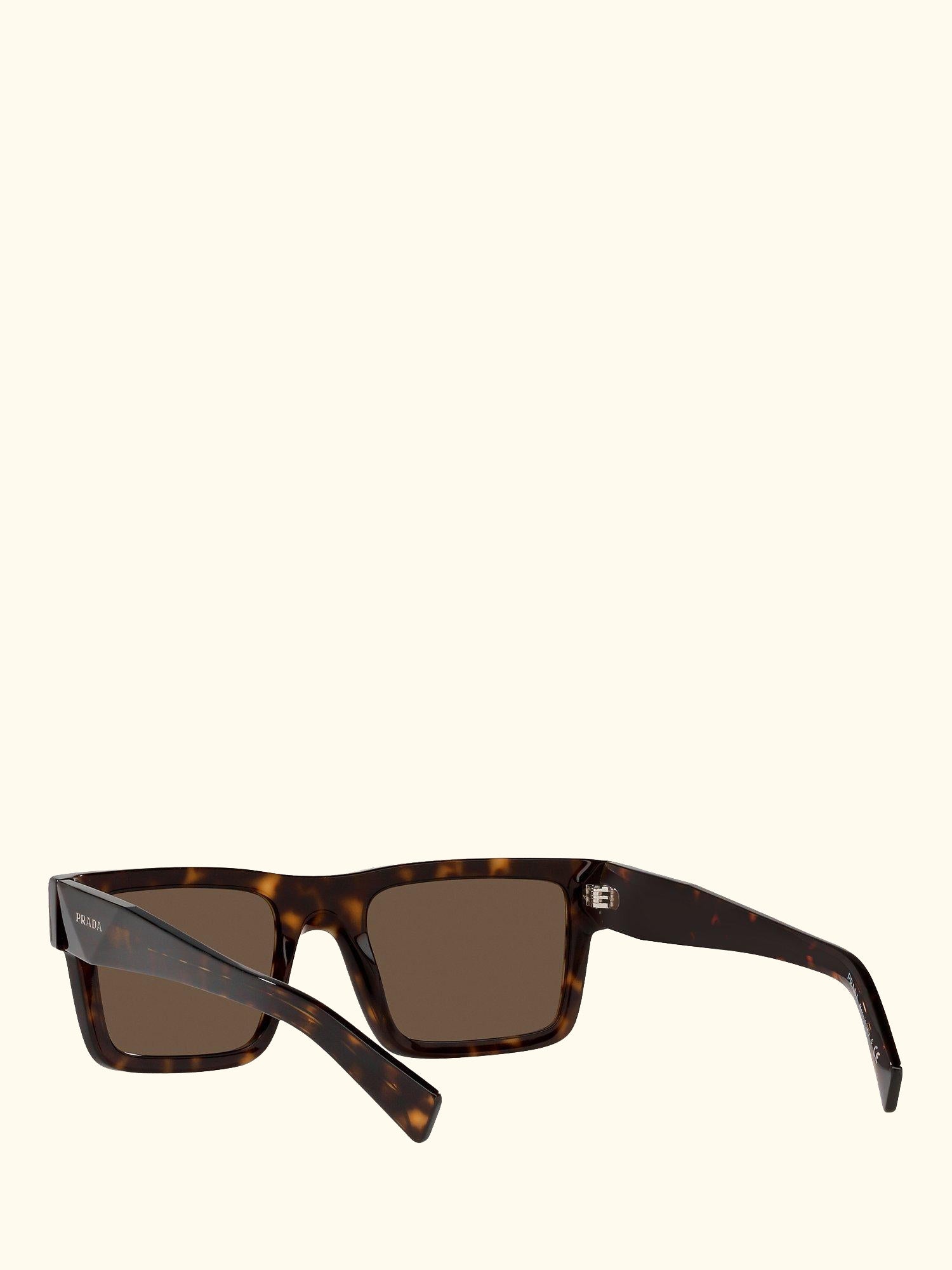 PR 19WS Men's Tortoiseshell Square Sunglasses, Brown