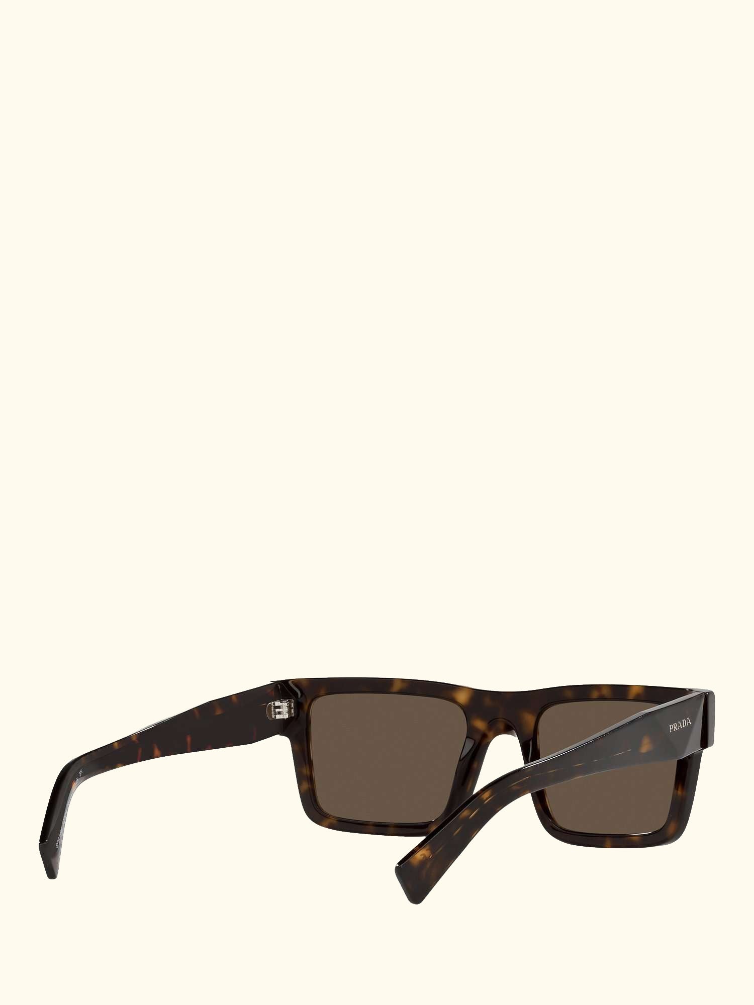 PR 19WS Men's Tortoiseshell Square Sunglasses, Brown