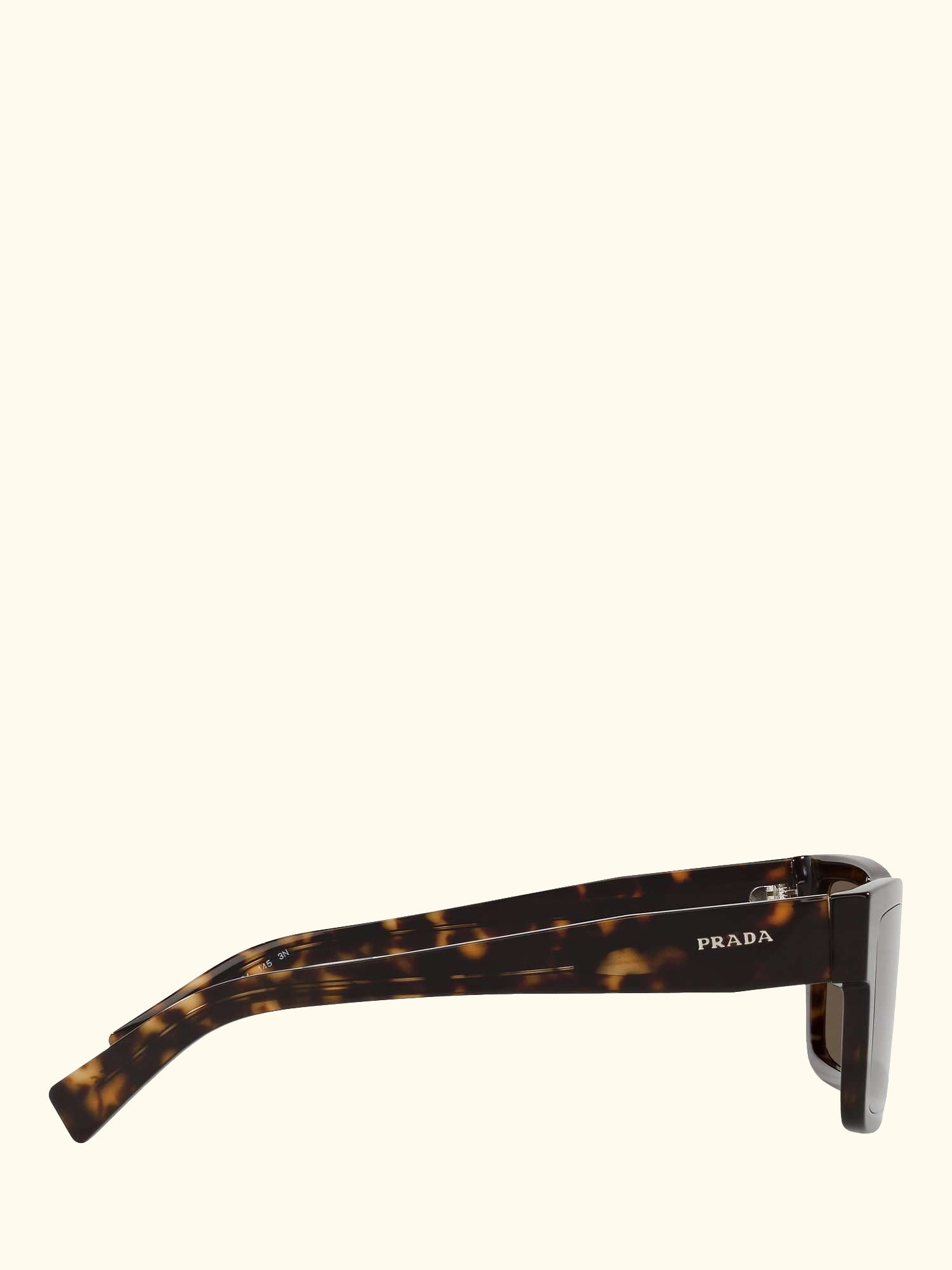 PR 19WS Men's Tortoiseshell Square Sunglasses, Brown