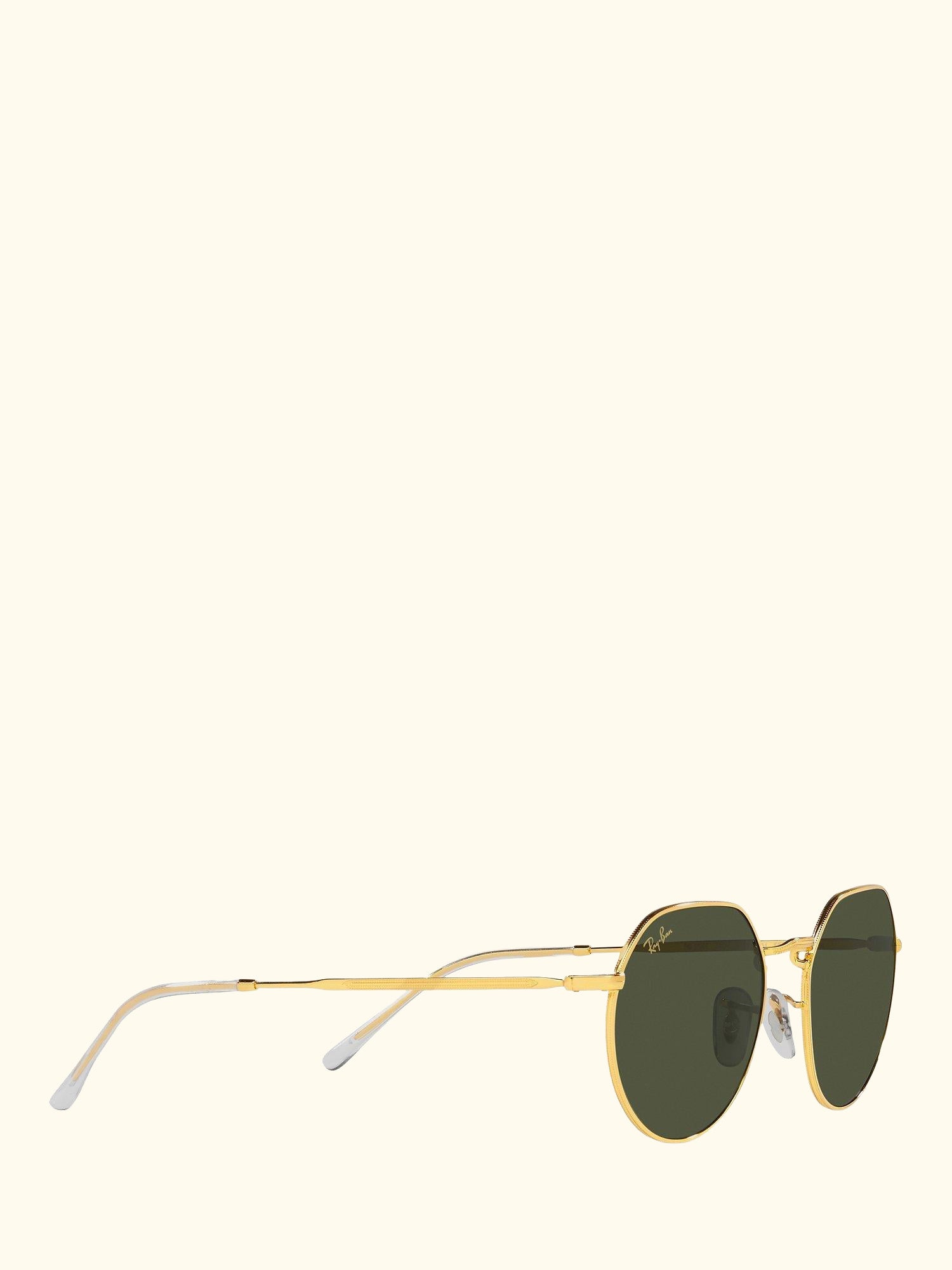 RB3565 Jack Unisex Metal Hexagonal Sunglasses, Legend Gold/Classic Green