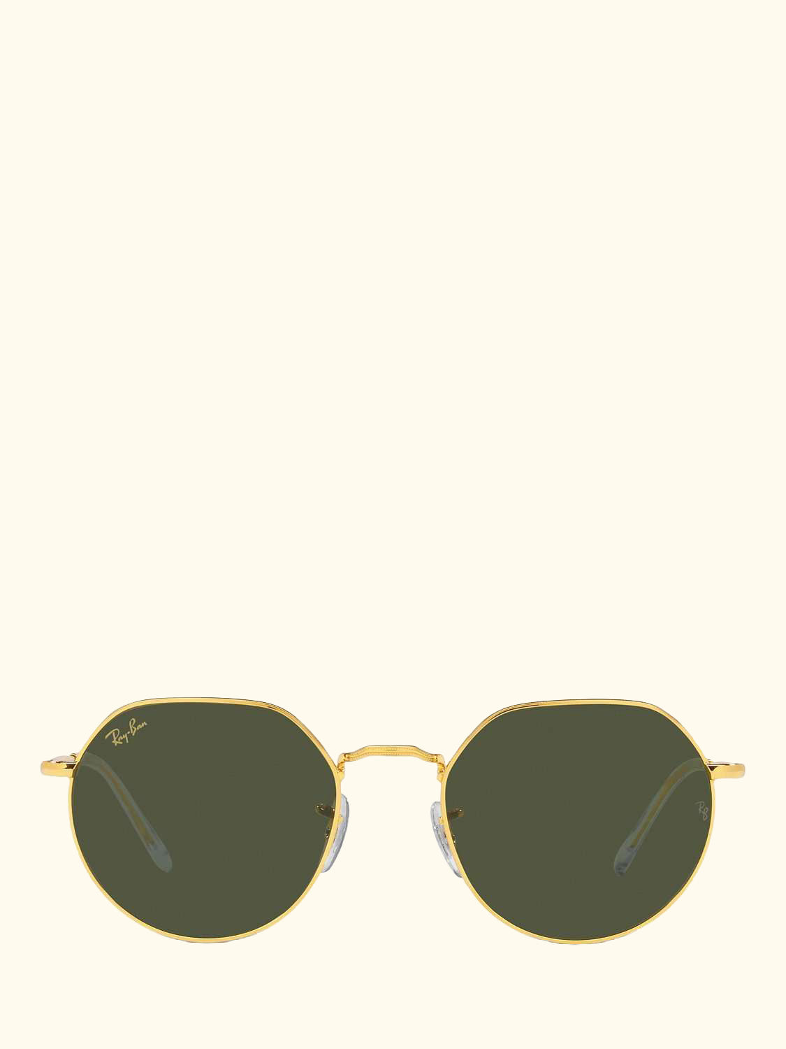 RB3565 Jack Unisex Metal Hexagonal Sunglasses, Legend Gold/Classic Green